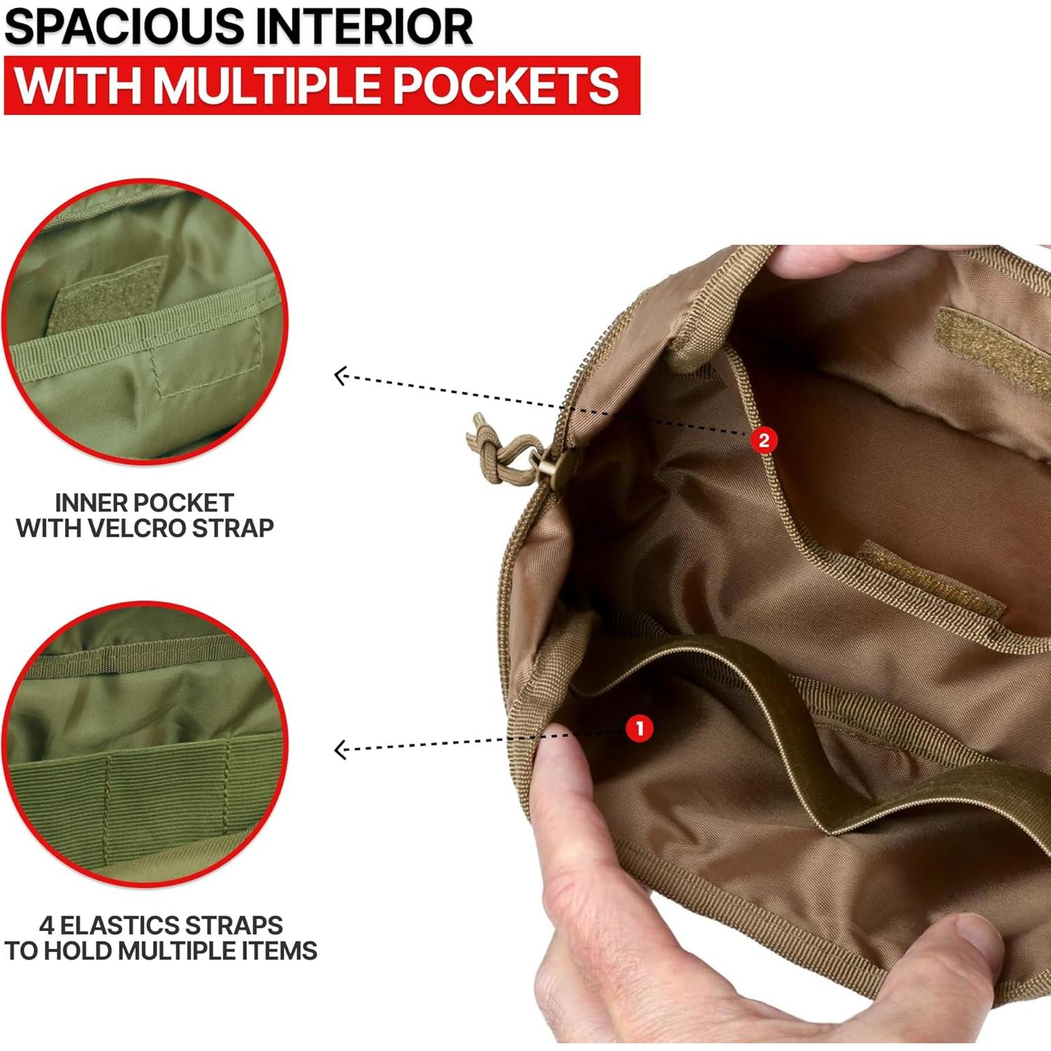 Bolsa de Cintura Molle Orca Tactical Verde OD 24x14 cm