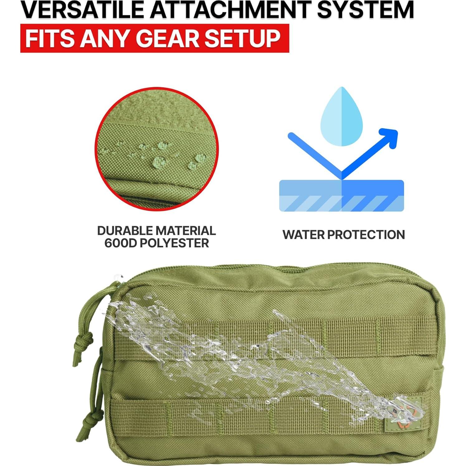 Bolsa de Cintura Molle Orca Tactical Verde OD 24x14 cm