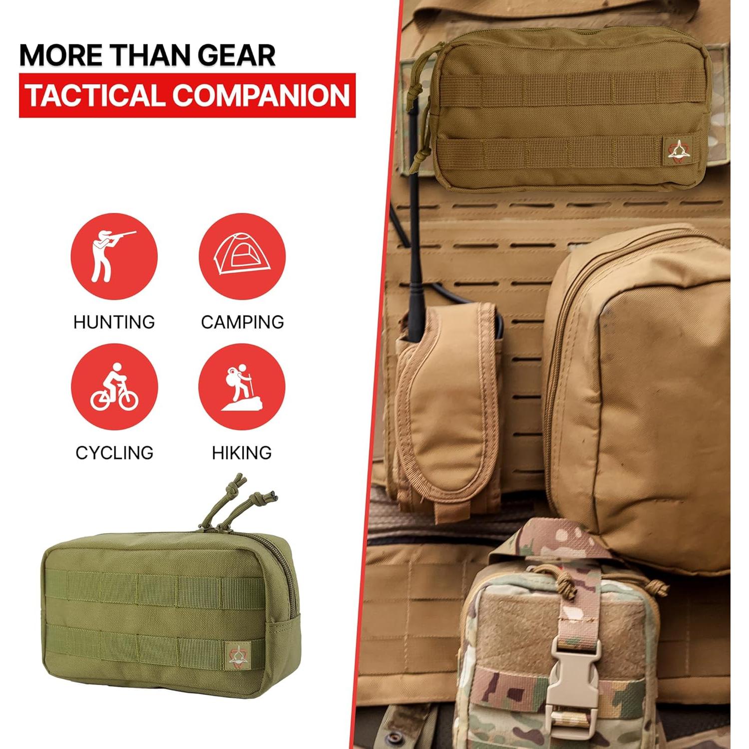 Bolsa de Cintura Molle Orca Tactical Verde OD 24x14 cm