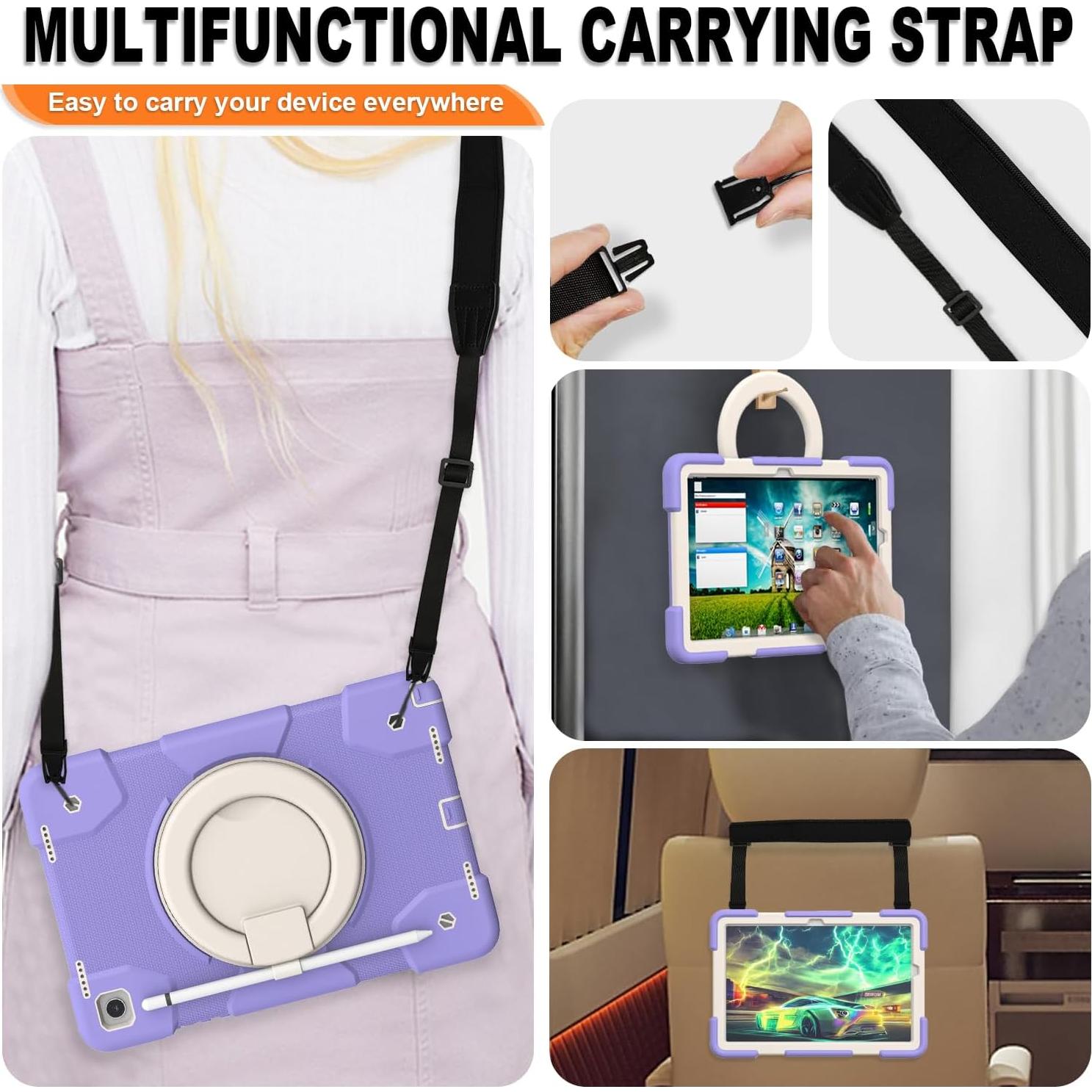 Funda Samsung Galaxy Tab A9+ 11" 2023 Resistente Púrpura