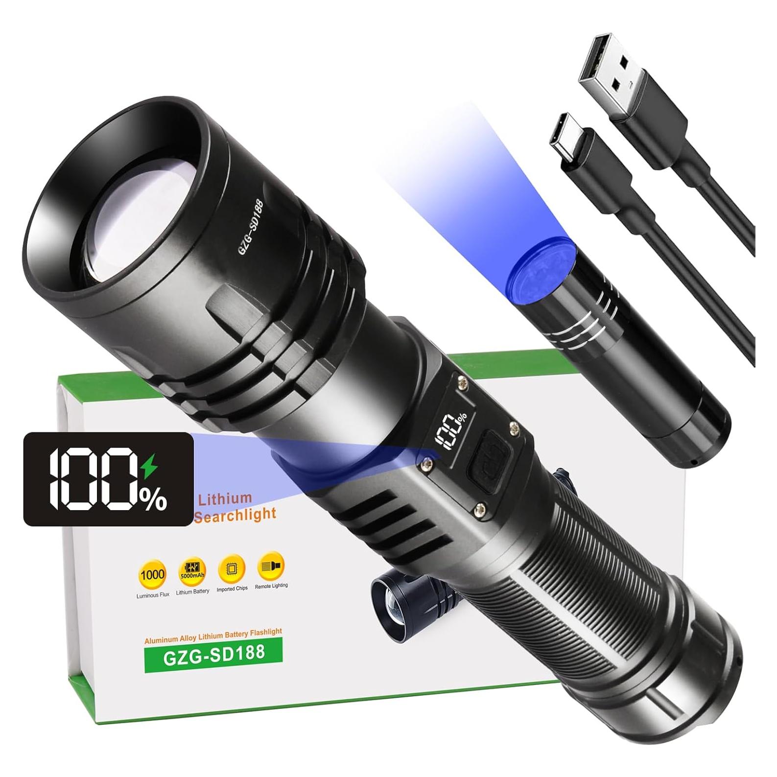 Linterna LED recargable GZG-SD188 1000000 lúmenes IPX7