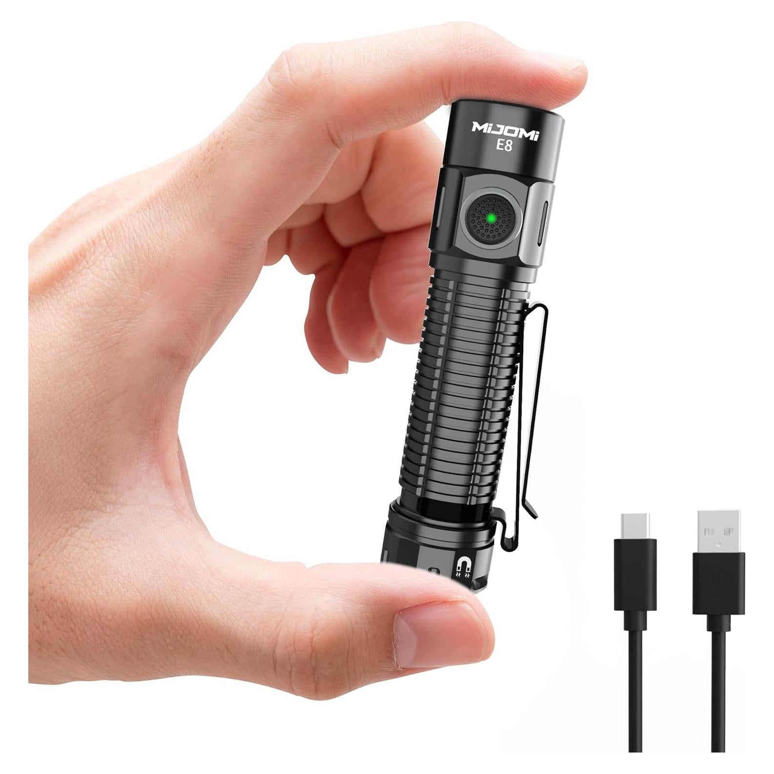 Linterna Recargable MIJOMI E8, 2000 Lúmenes, Compacta e IPX8