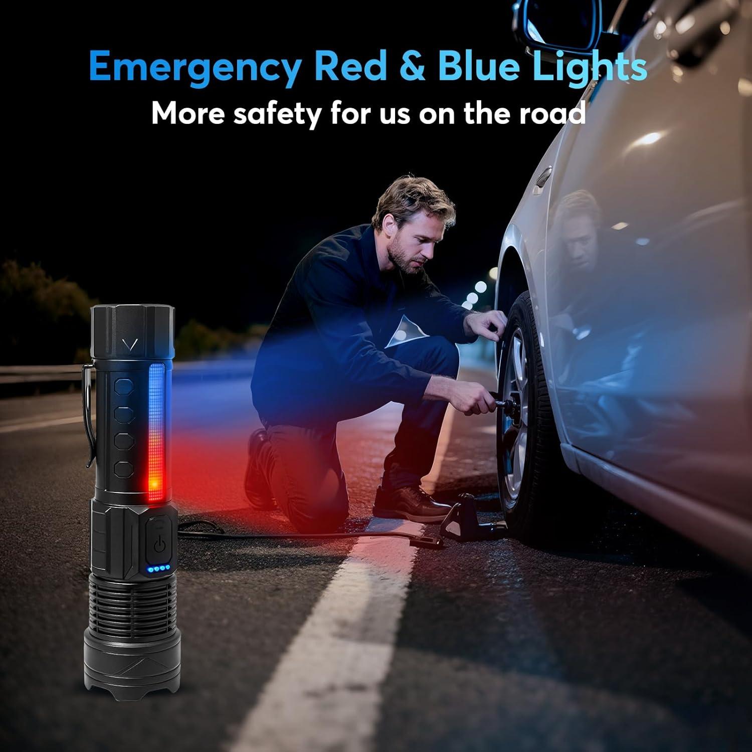 Linterna LED JIJ 3 Pack Recargable IP67 7 Modos 1200 Pies