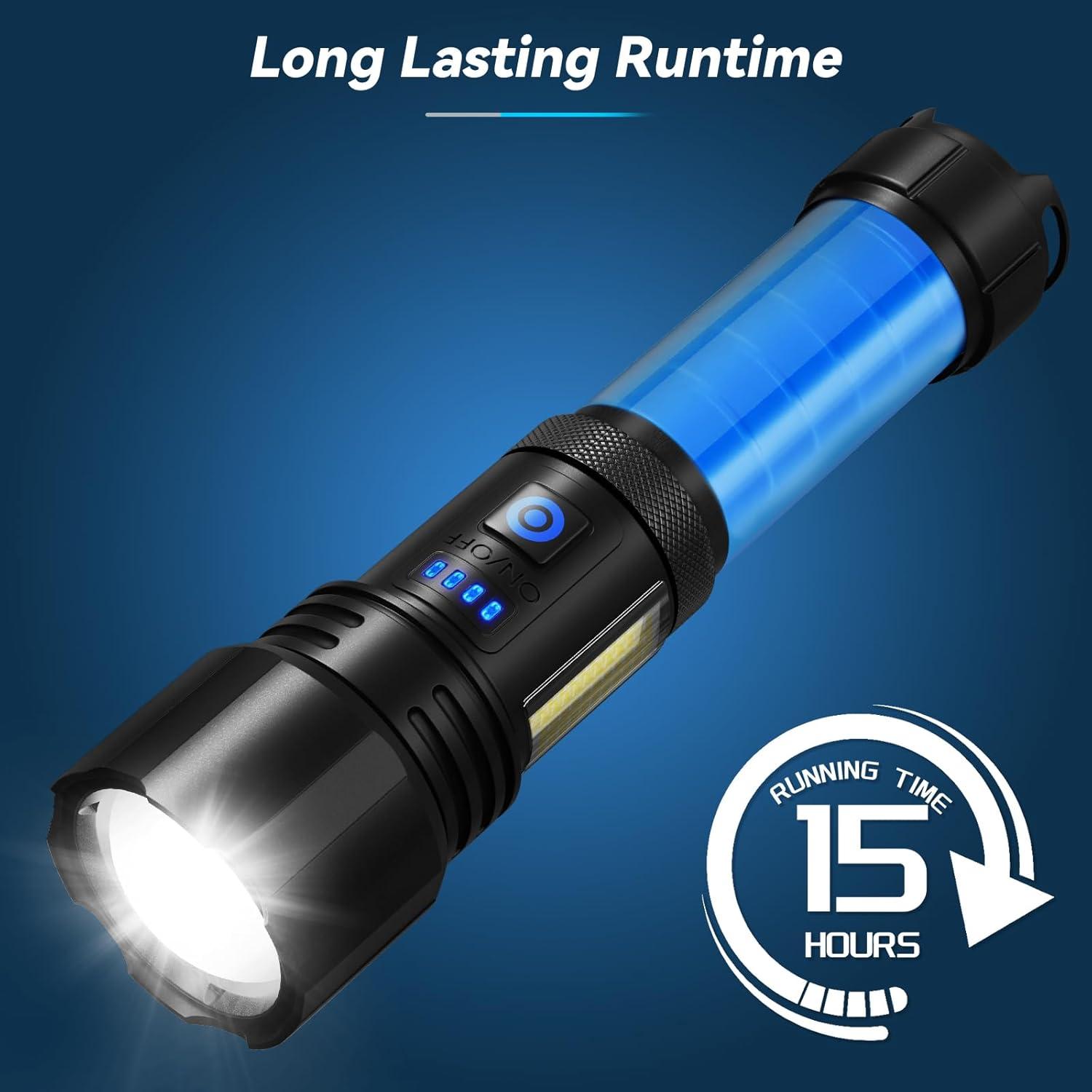 Linterna Recargable Sigoobal 99,000 Lúmenes 7 Modos IPX6