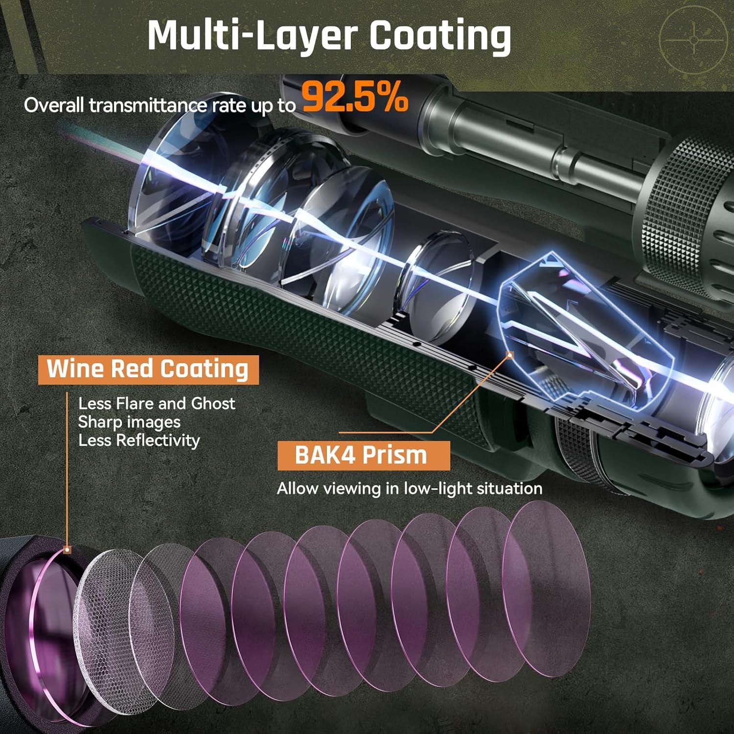 Binoculares SPORTICH B1042B-MD 10x42ED con Medidor Láser 1828m