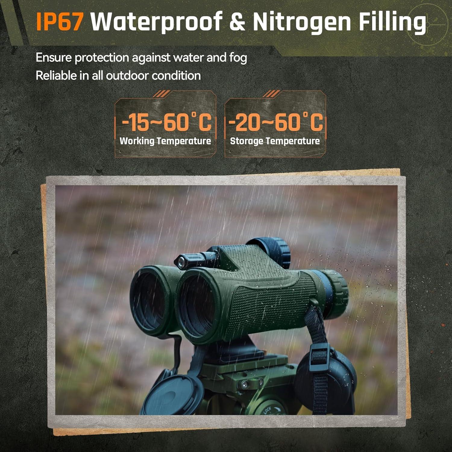 Binoculares SPORTICH B1042B-MD 10x42ED con Medidor Láser 1828m