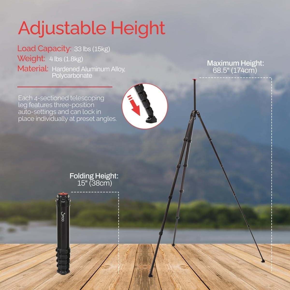 Trípode de Viaje 3Pod Wander Aluminio 4 Secciones 1.8kg