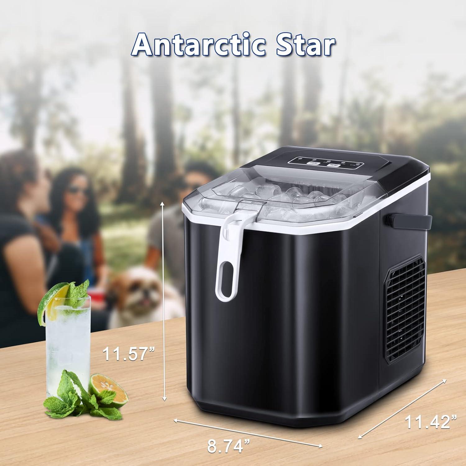 Fabricante de Hielo de Encimera Antarctic Star HZB-22G Negro 11.79 kg