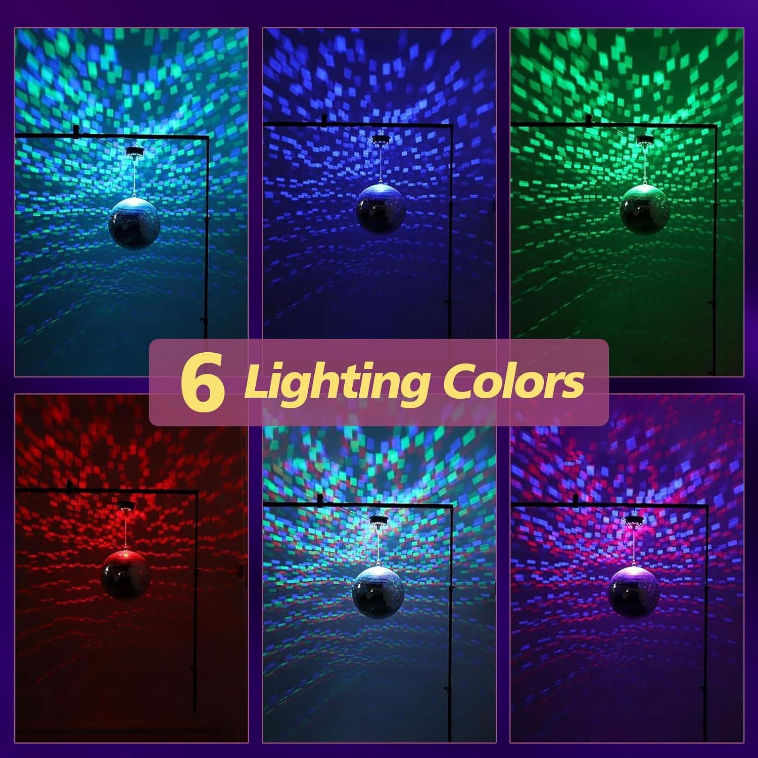 Motor de Bola de Disco IGRARK con Luz y Control Remoto 0-15 RPM