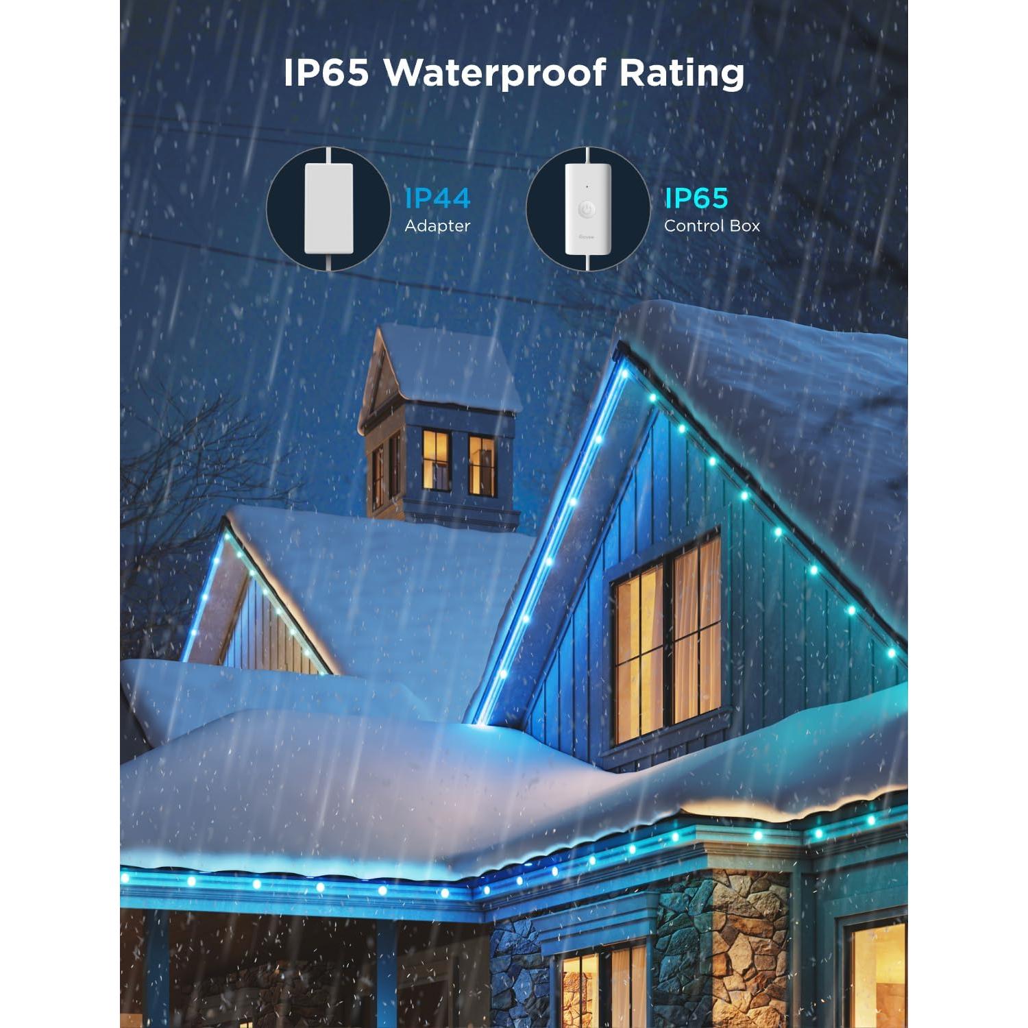 Luces LED de tira exterior Govee H703B 100 pies RGBIC IP65