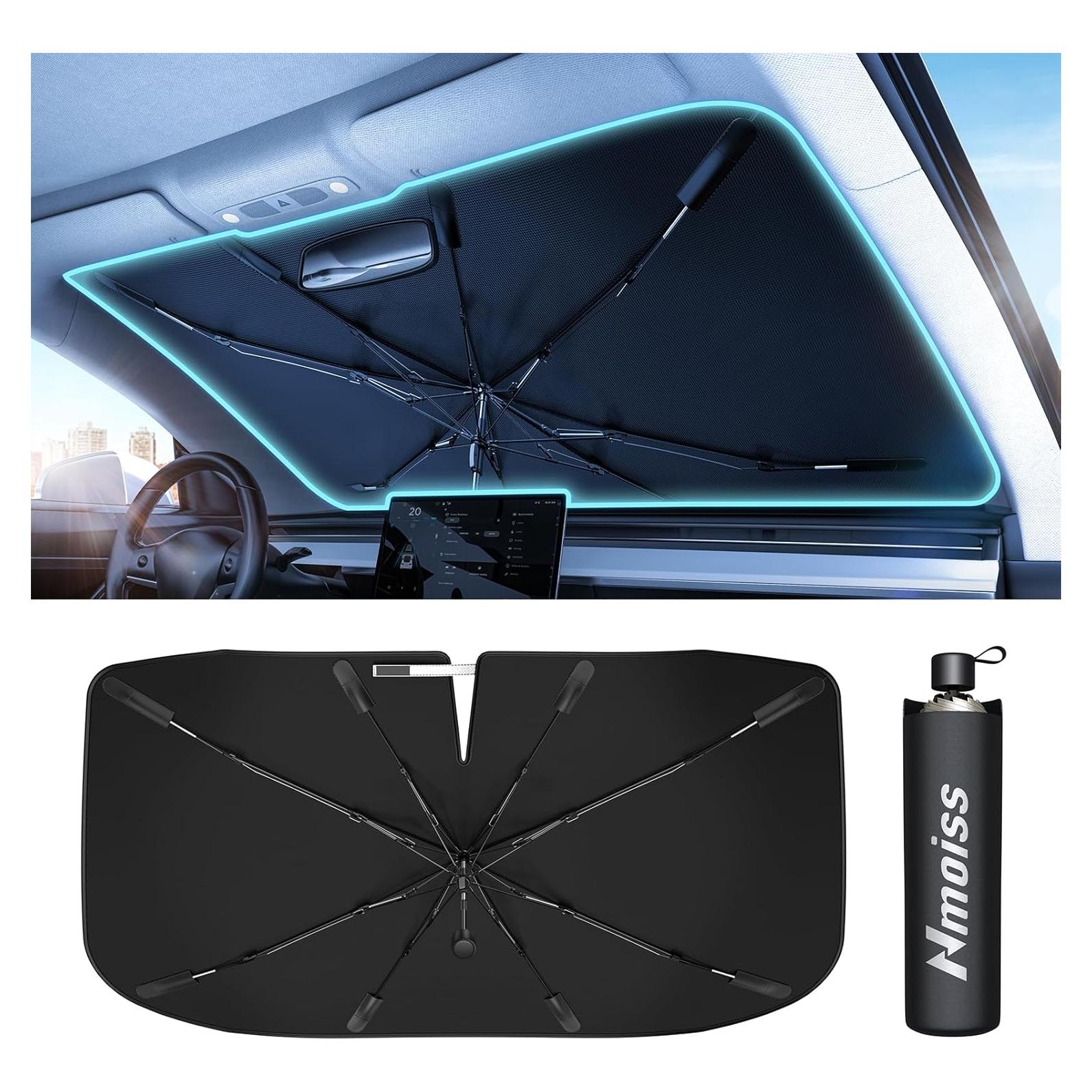 Sombrilla para Parabrisas de Coche Nmoiss 132x79 cm Plateada