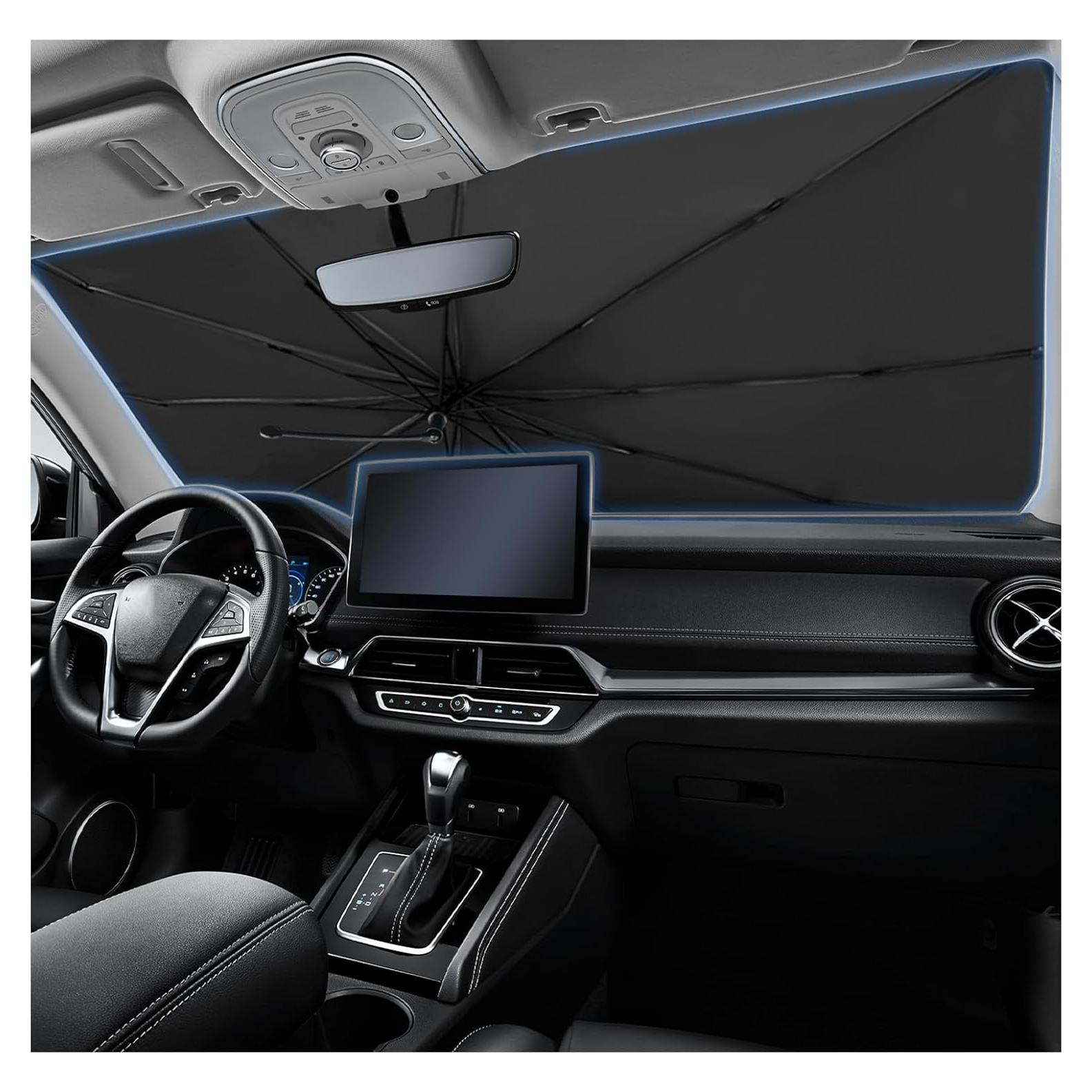 Sombrilla para Parabrisas de Coche YGDMD 144x85 cm Negra