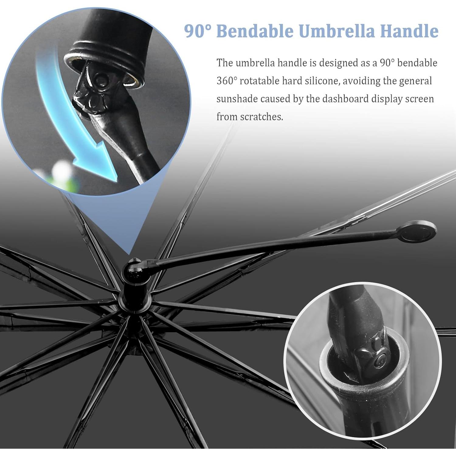 Sombrilla para Parabrisas de Coche YGDMD 144x85 cm Negra