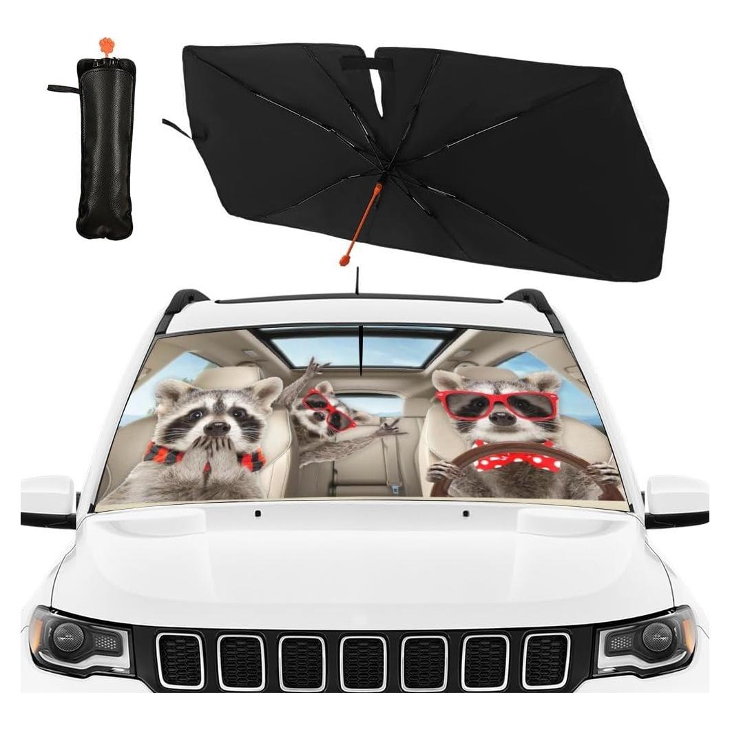 Paraguas para Parabrisas CHILL·TEK Raccoon 145x79cm Plegable