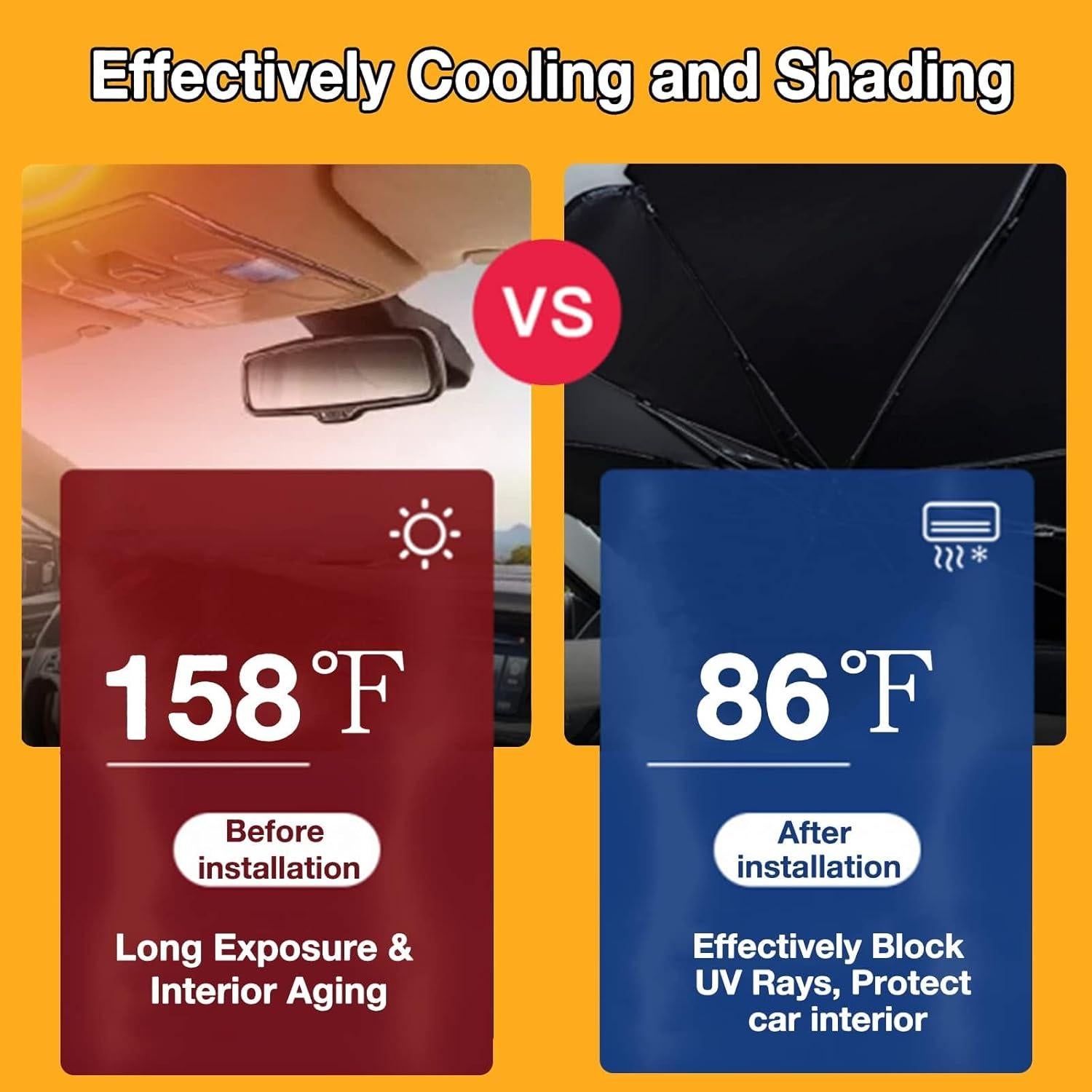 Paraguas para Parabrisas CHILL·TEK Raccoon 145x79cm Plegable