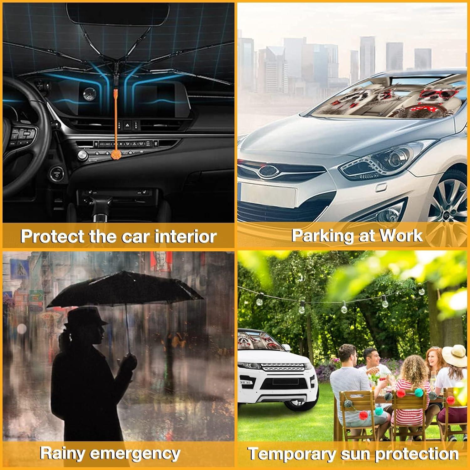 Paraguas para Parabrisas CHILL·TEK Raccoon 145x79cm Plegable