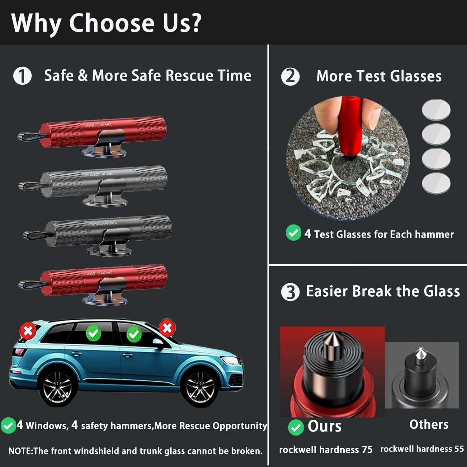 Martillo de Vida KANEKALARY 2025 Cortador de Cinturón y Rompedor de Ventanas