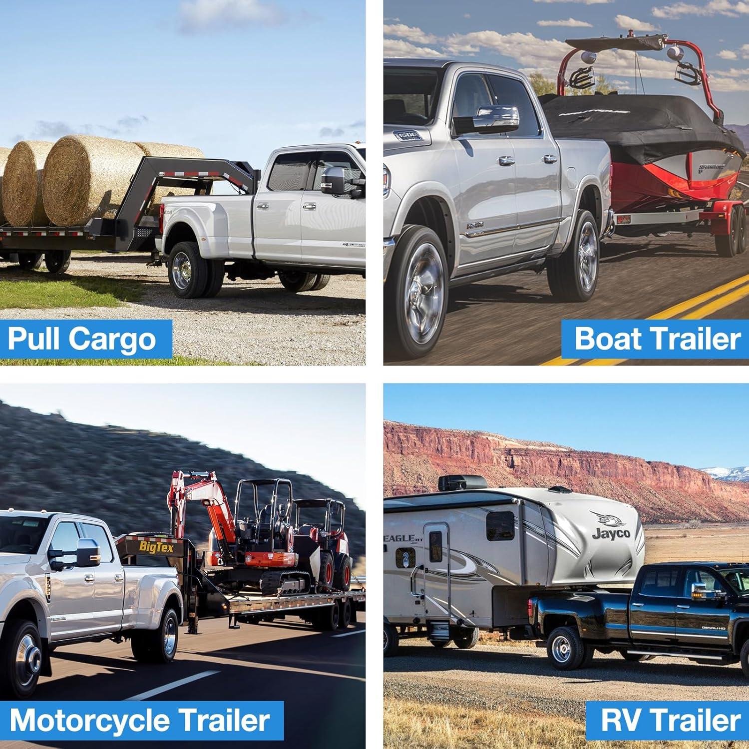 Enganche de Remolque Ajustable Tlvuvmo 12,500 LBS 8" Aluminio