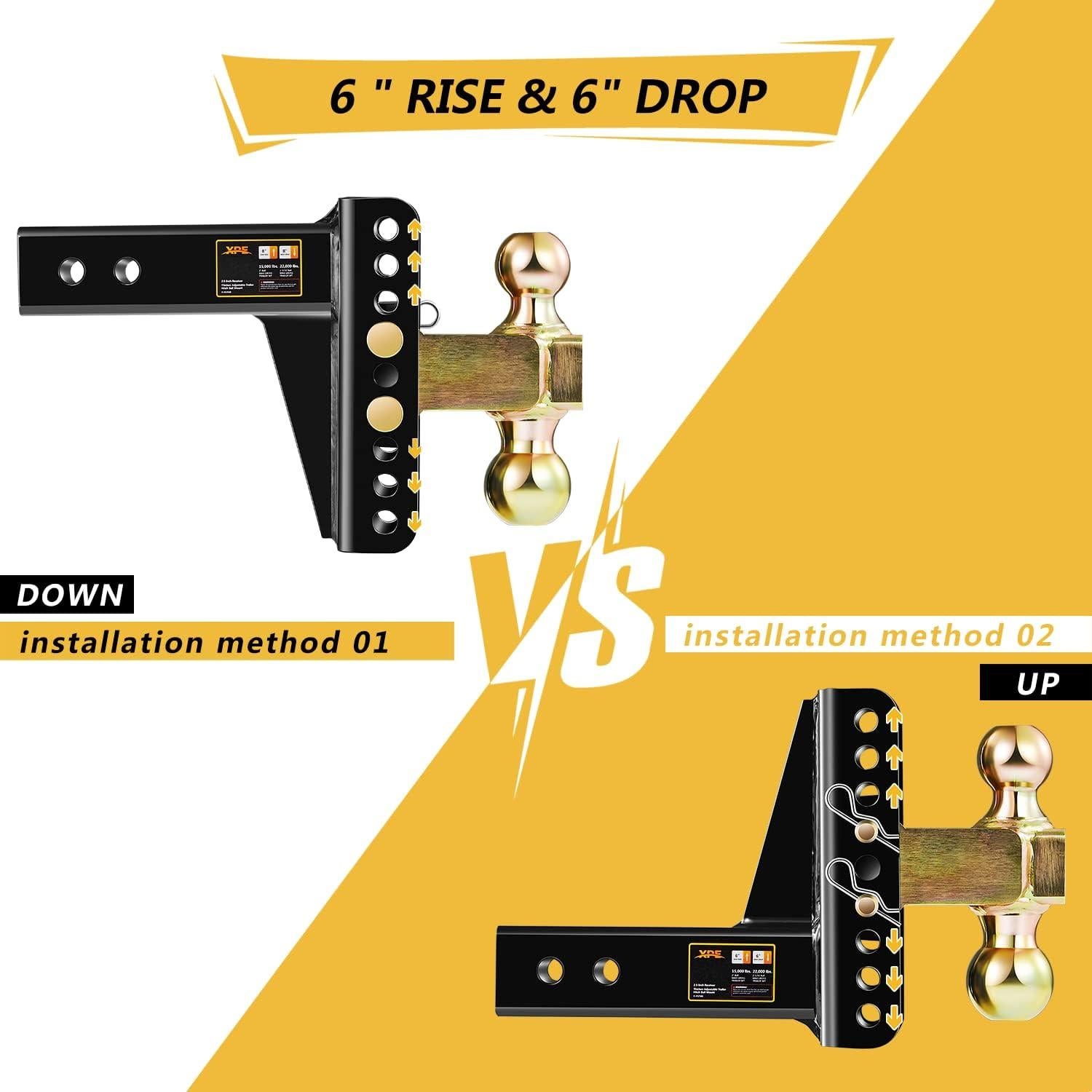 Enganche de Remolque Ajustable XPE 452506 6" (15.24 cm) 22000 lbs