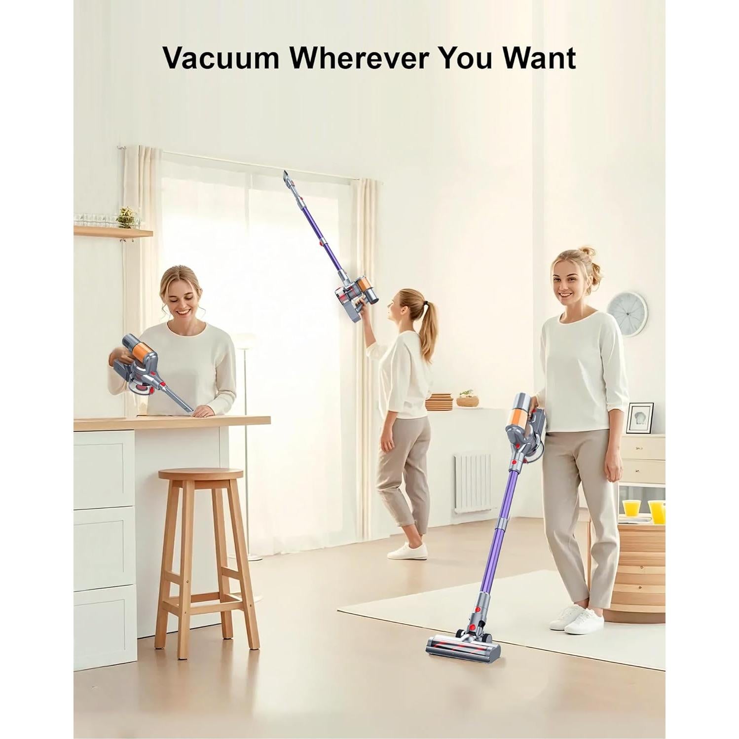 Aspiradora Inalámbrica Snowkuna K13-7S 120 Min 50Kpa 600W