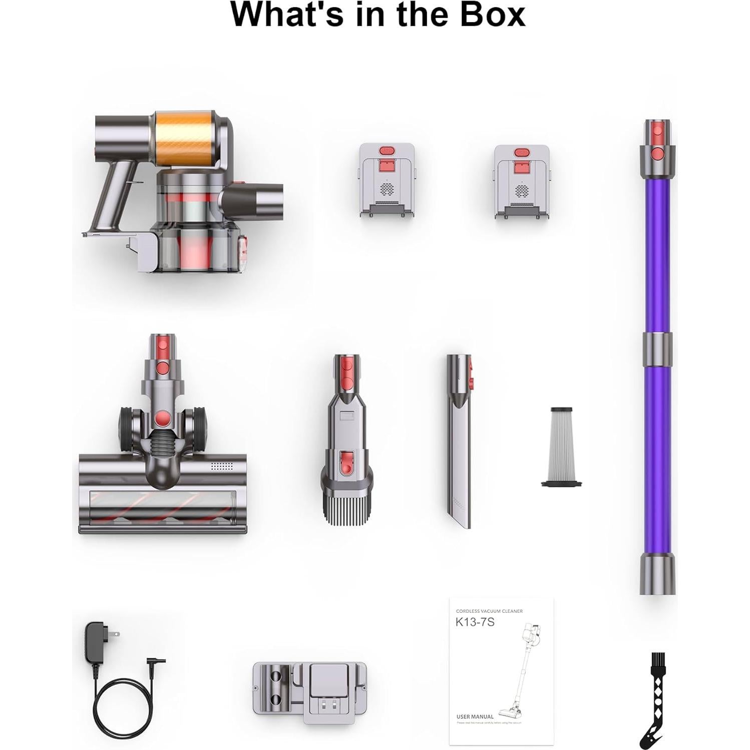 Aspiradora Inalámbrica Snowkuna K13-7S 550W 120 Minutos 45KPA
