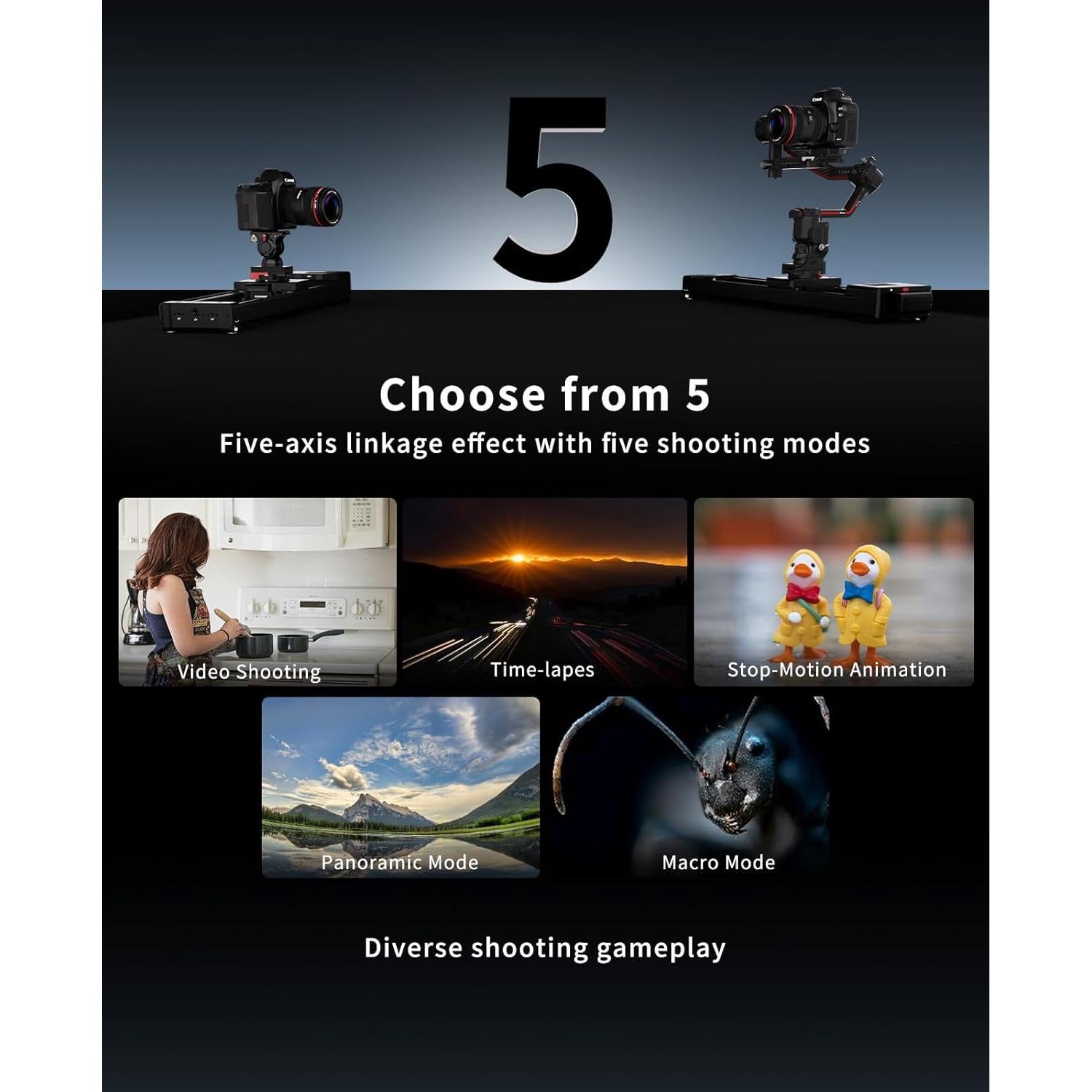 Deslizador de Cámara Motorizado IFOOTAGE Shark Nano II 66cm