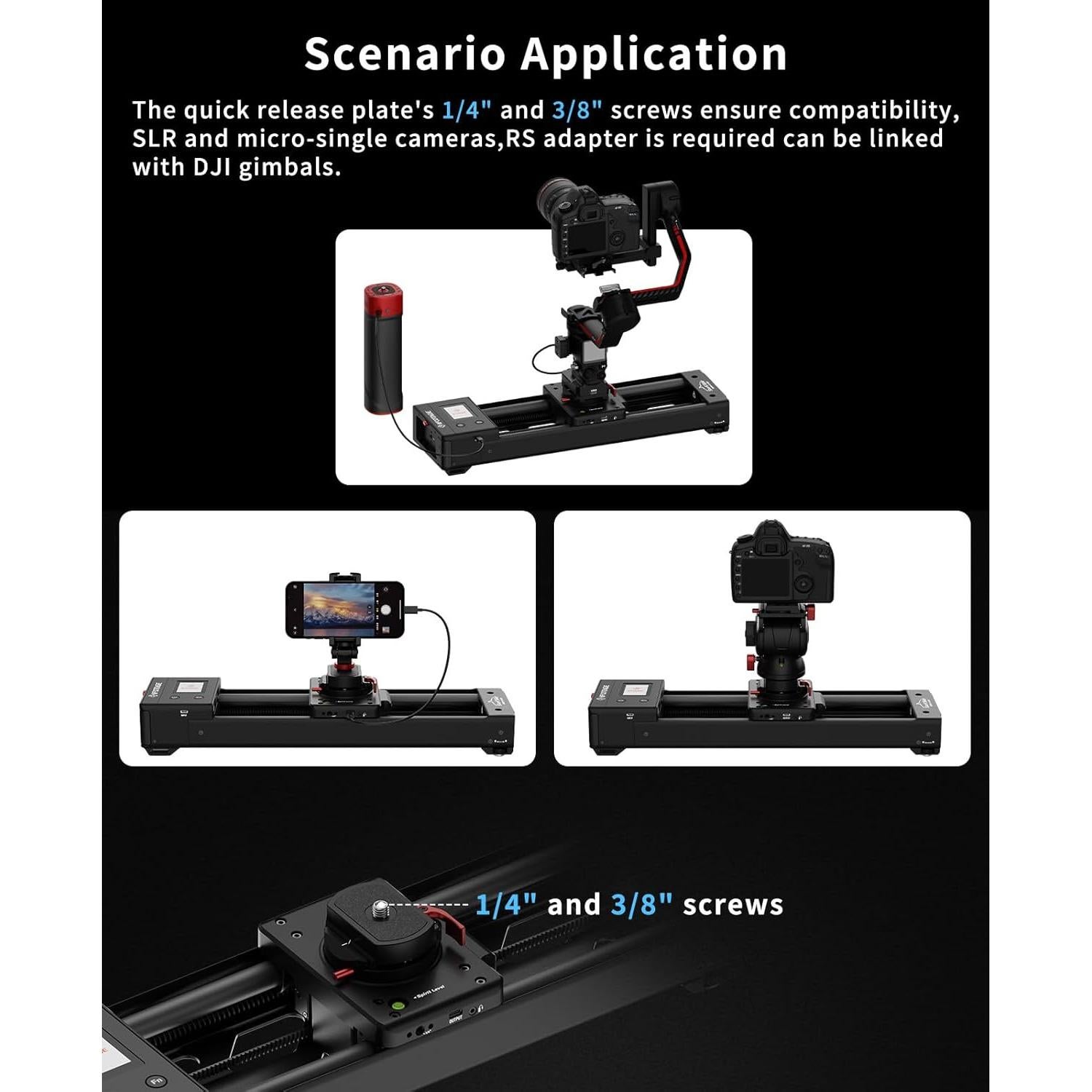 Deslizador de Cámara Motorizado IFOOTAGE Shark Nano II 66cm