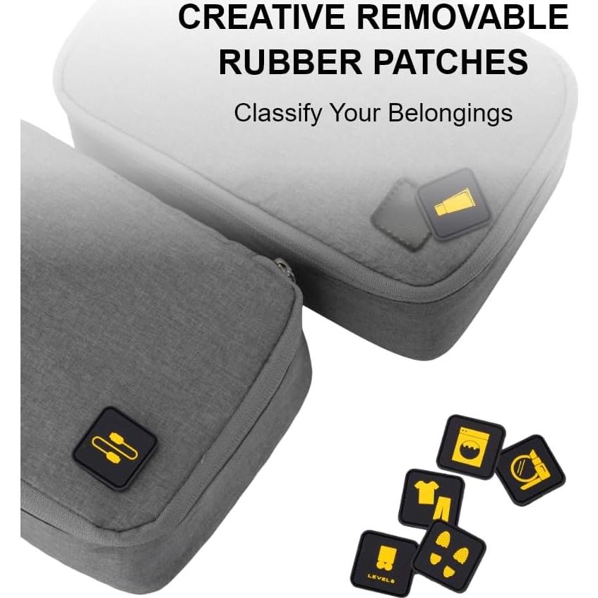 Set de 4 Cubos de Embalaje LEVEL8 - Gris - Organizador de Viaje