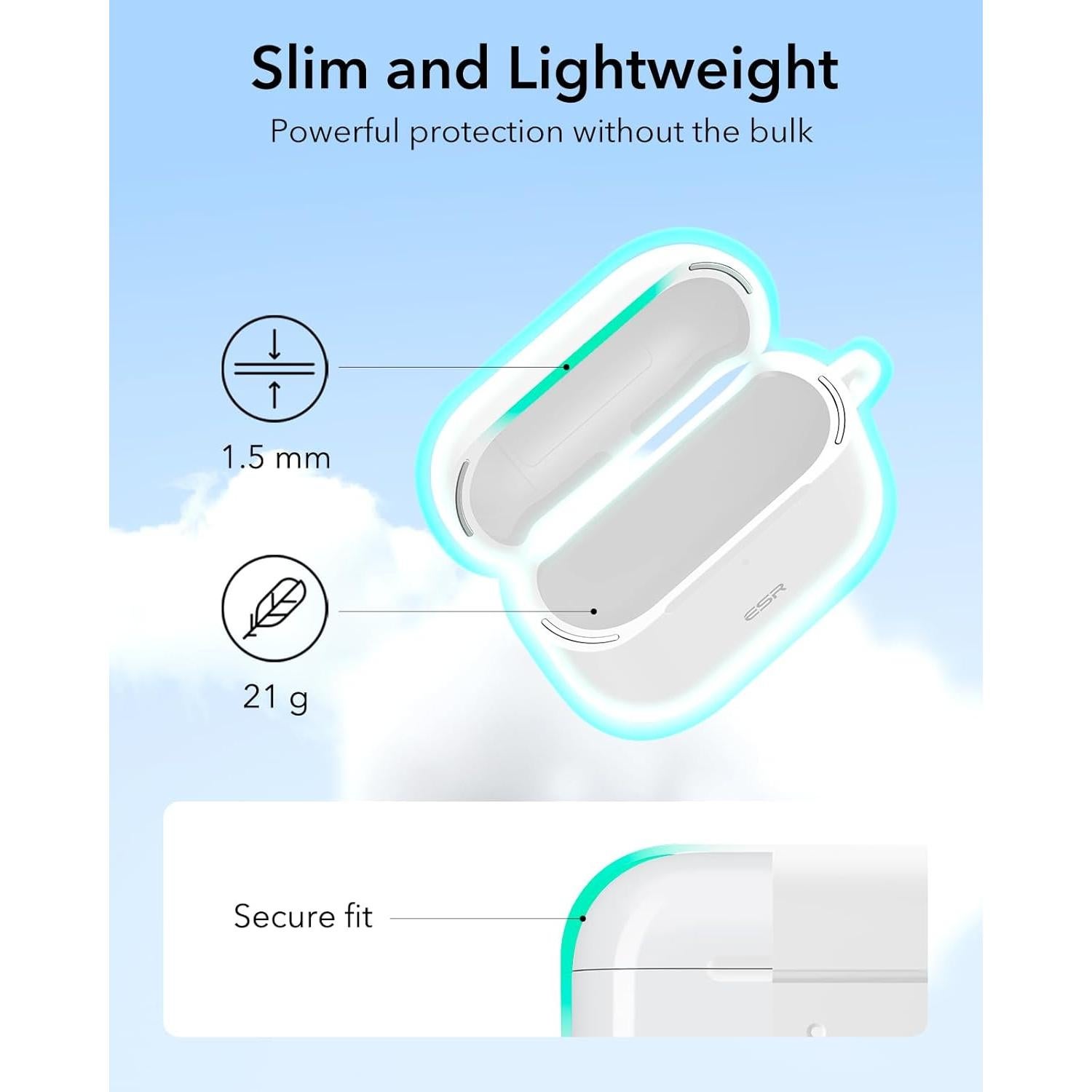 Funda ESR para AirPods 4ta Generación 2024 USB-C MagSafe Blanca