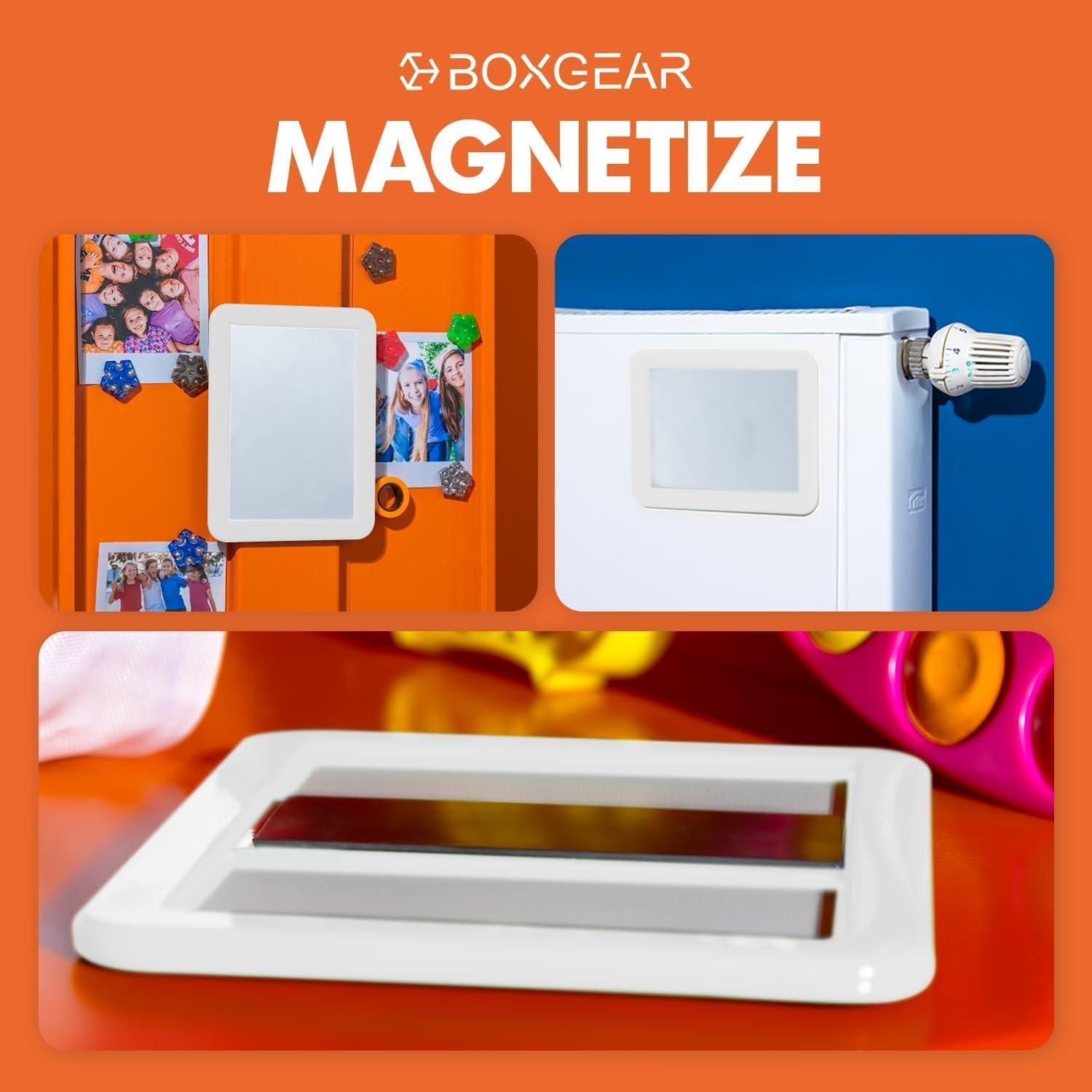 Espejo Magnético Boxgear 12.7x17.8 cm para Casillero Blanco