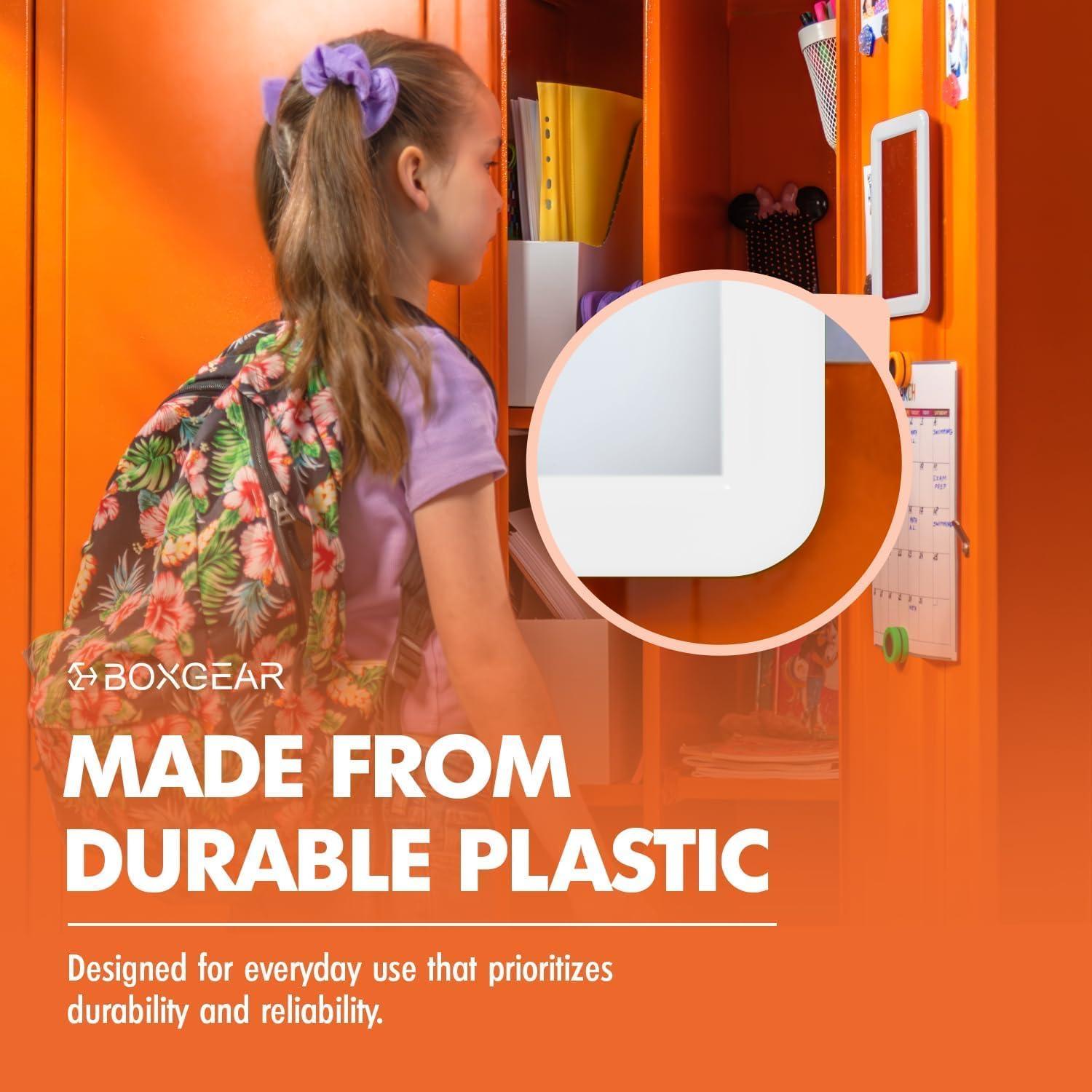 Espejo Magnético Boxgear 12.7x17.8 cm para Casillero Blanco