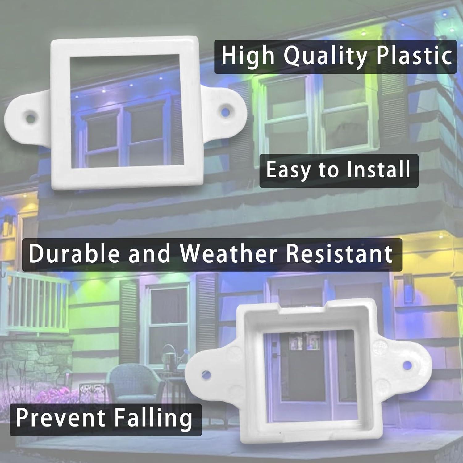 Soporte PIAOLGYI para luces LED exteriores Govee - 60 piezas