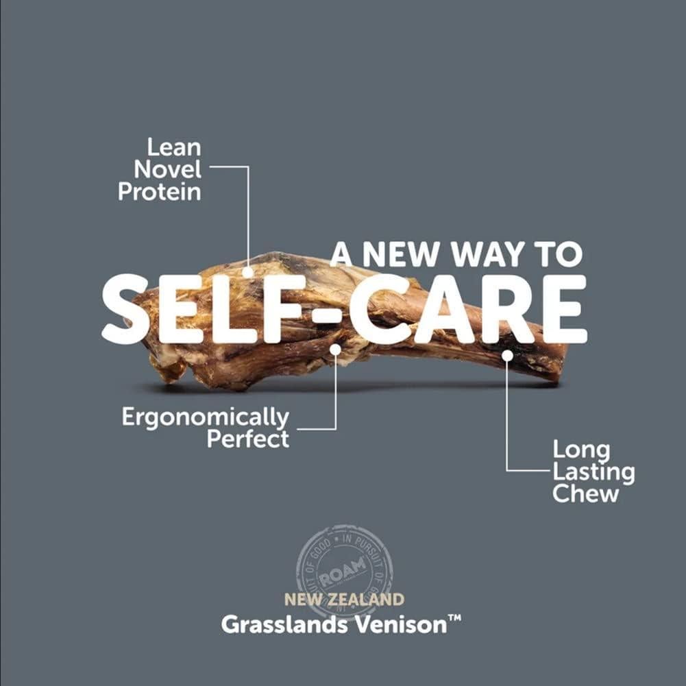 Golosinas para Perros ROAM Bucky Gnaw-kle Hueso de Ciervo 2 Paquete