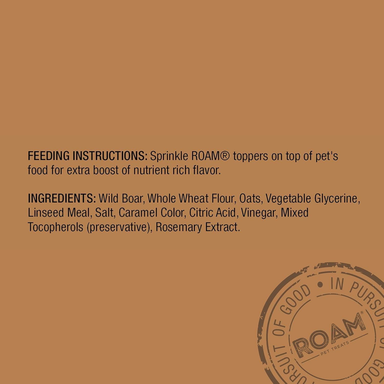 Golosinas para Perros ROAM Jabalí 113g - Proteína Única No OGM