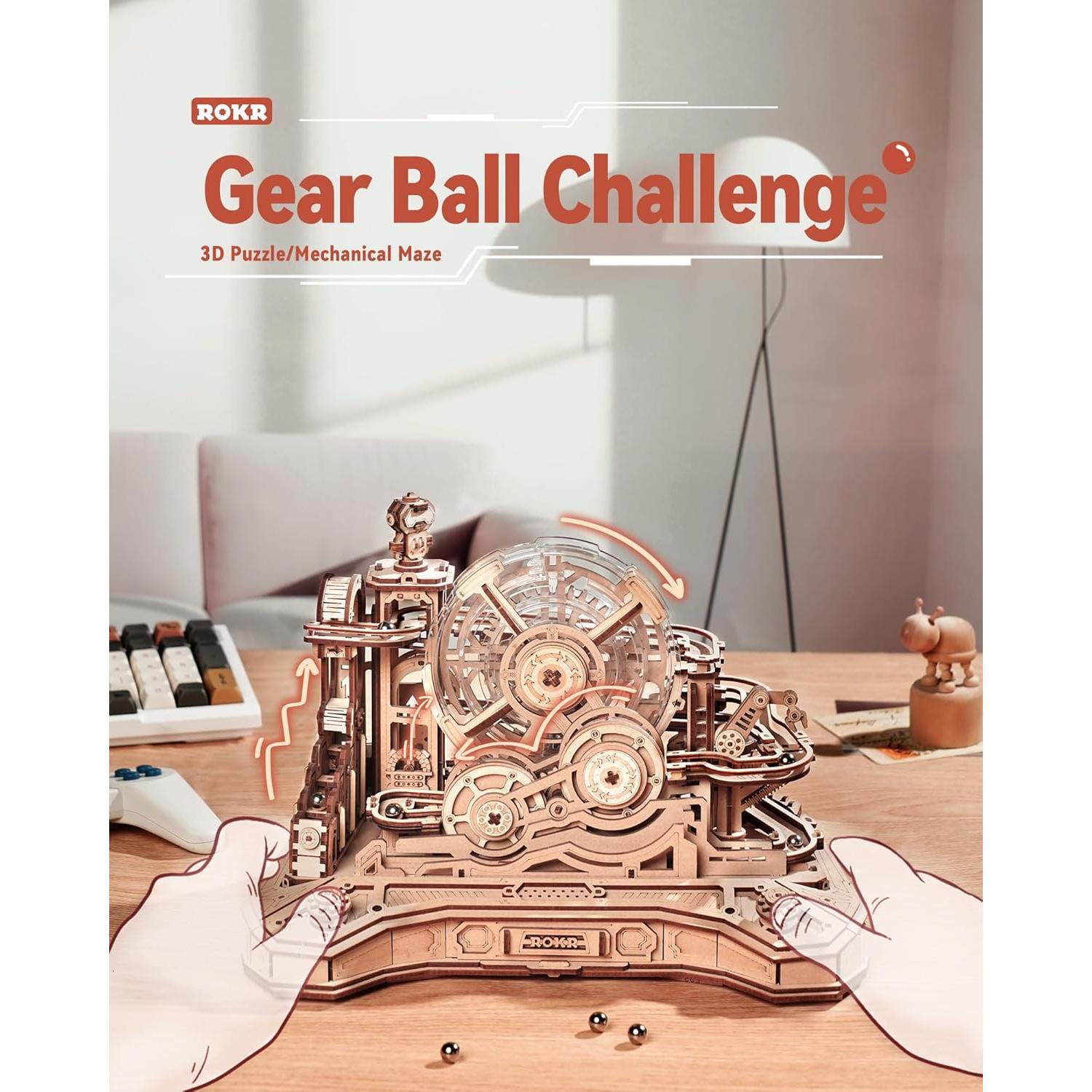 ROKR Rompecabezas de Madera 3D Carrera de Canicas 1.51 kg
