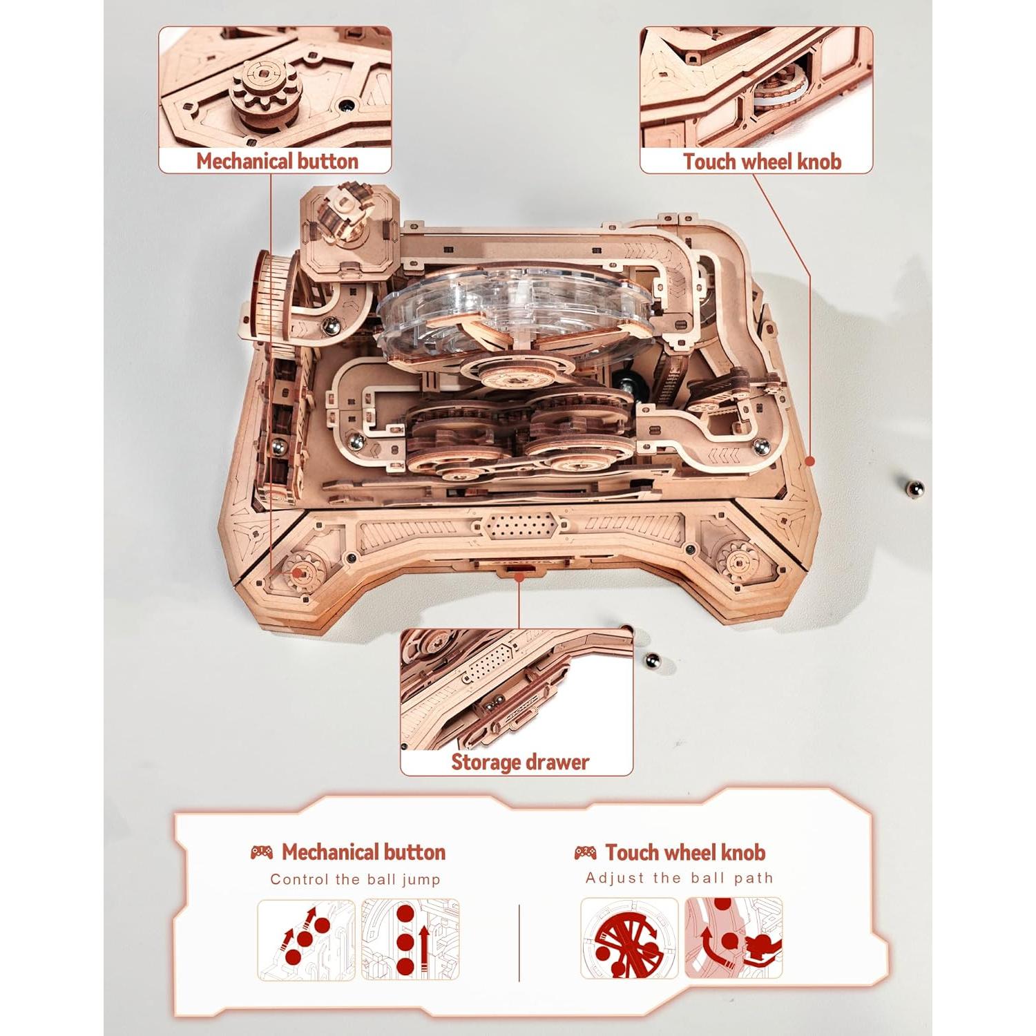 ROKR Rompecabezas de Madera 3D Carrera de Canicas 1.51 kg