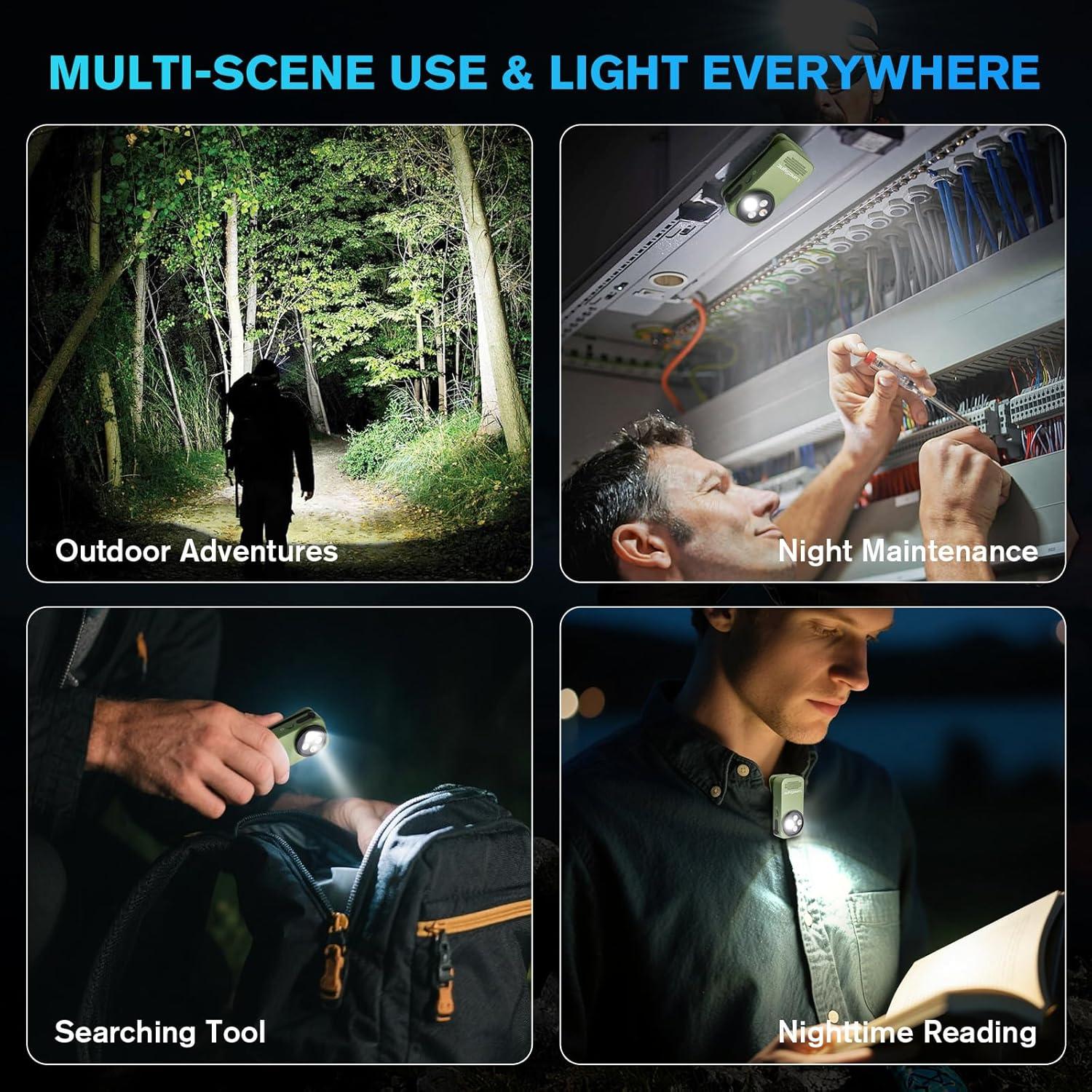 Linterna Recargable LunaSync EDC 600 Lúmenes IPX6 Verde