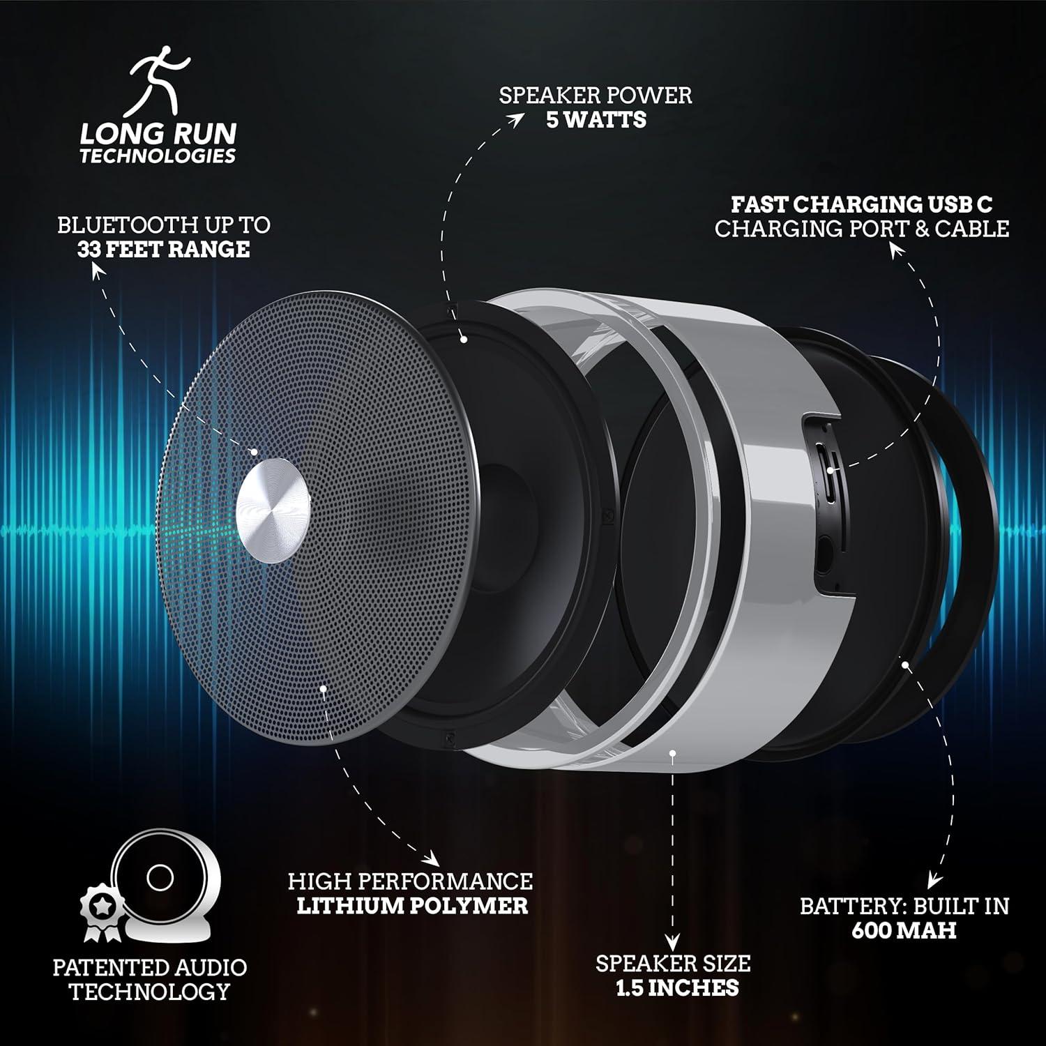 Altavoces Bluetooth Duales Long Run - 10 Horas de Batería