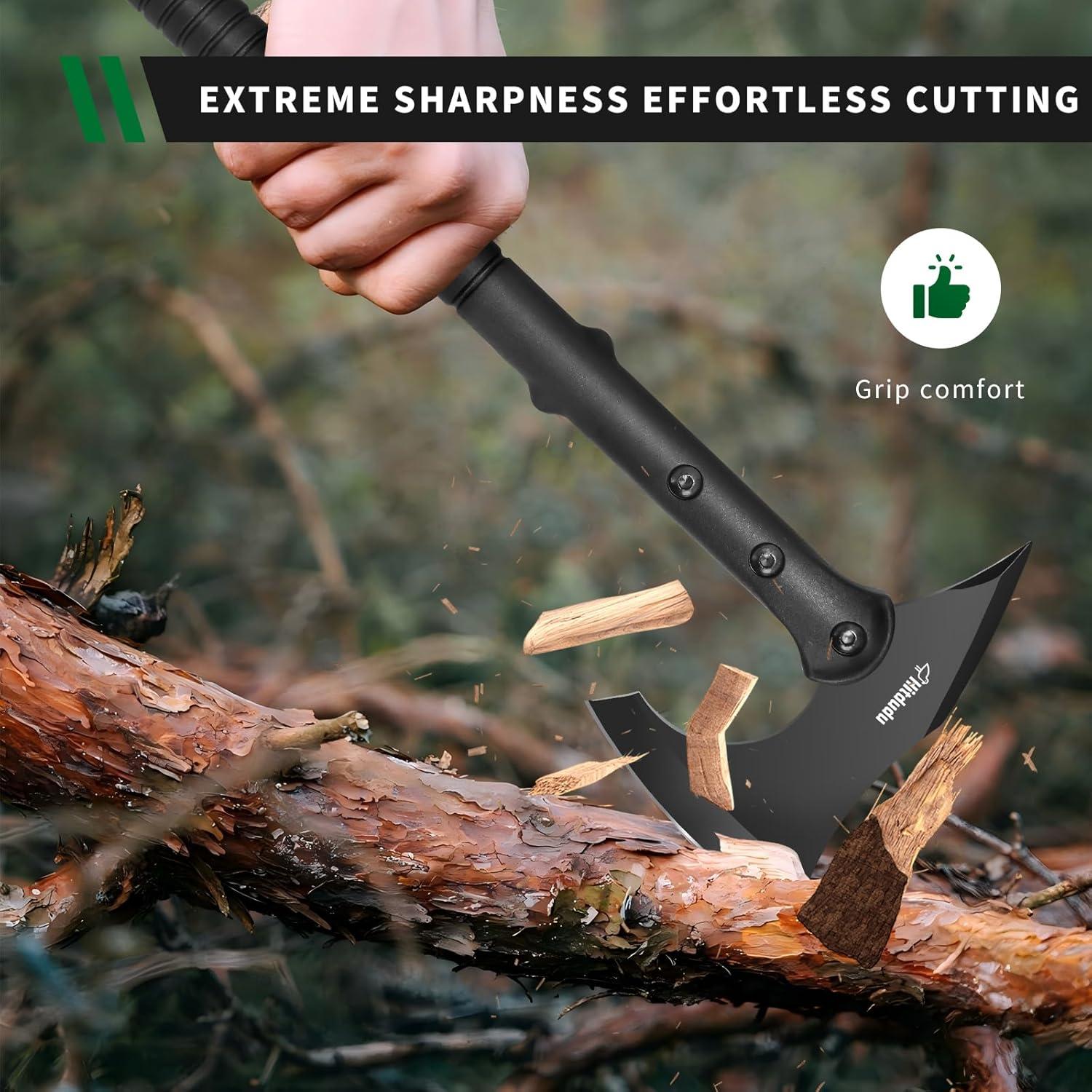 Hacha Táctica de Supervivencia Hitdudu 10.5 cm con Funda