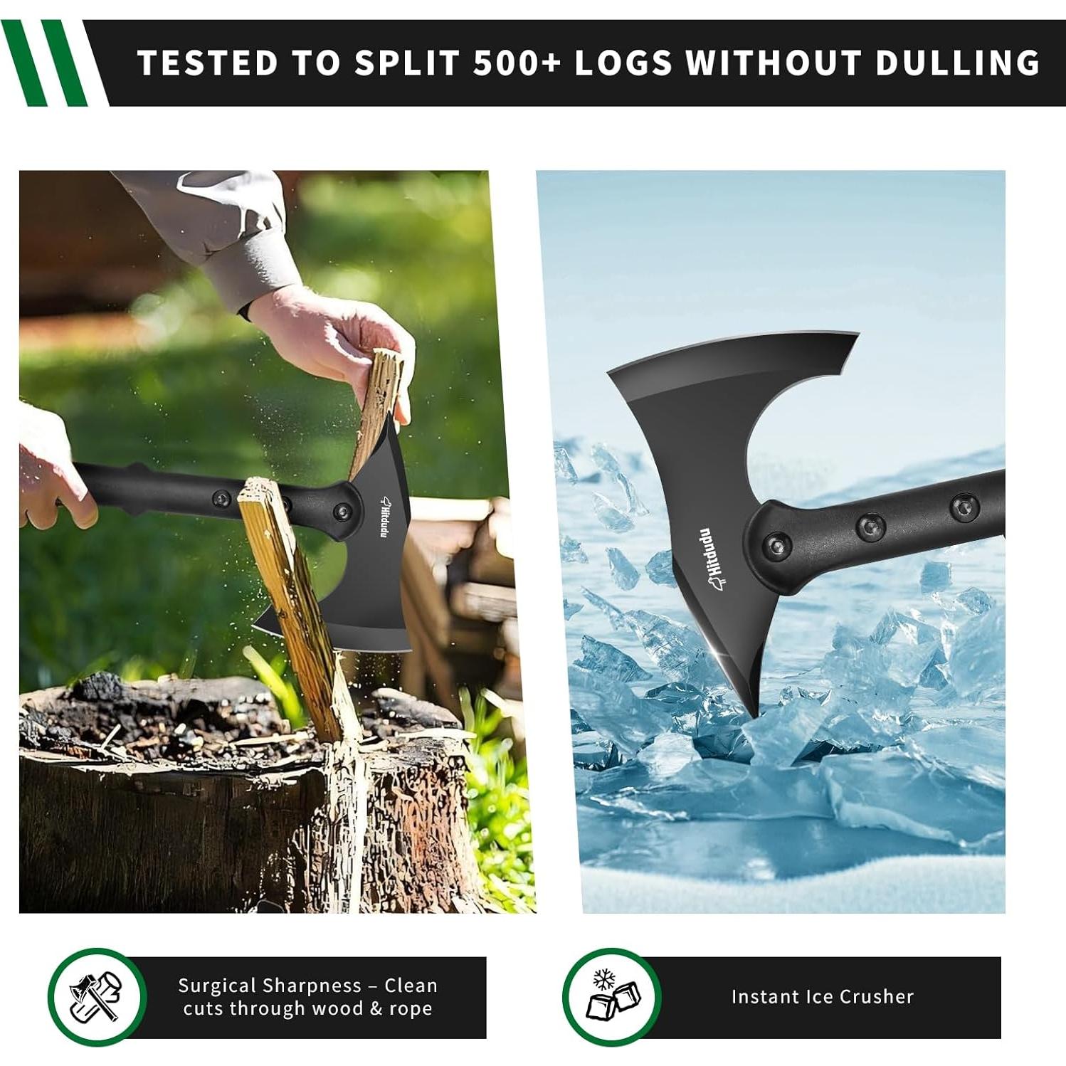 Hacha Táctica de Supervivencia Hitdudu 10.5 cm con Funda