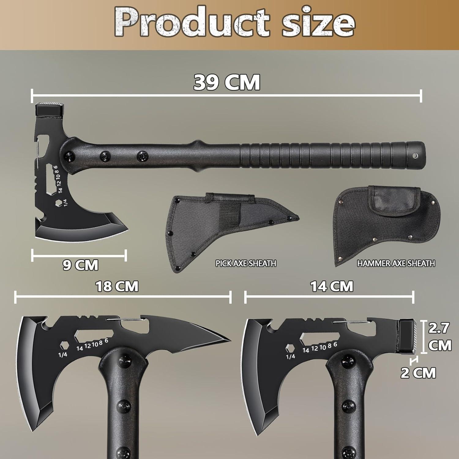 Hacha Táctica Lifarsculp 1.16 kg con Funda - Supervivencia Camping