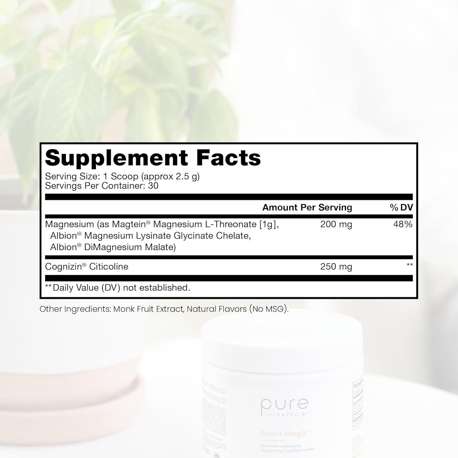 Suplemento Nootrópico Brain MagX Pure TheraPro Rx 30 Porciones