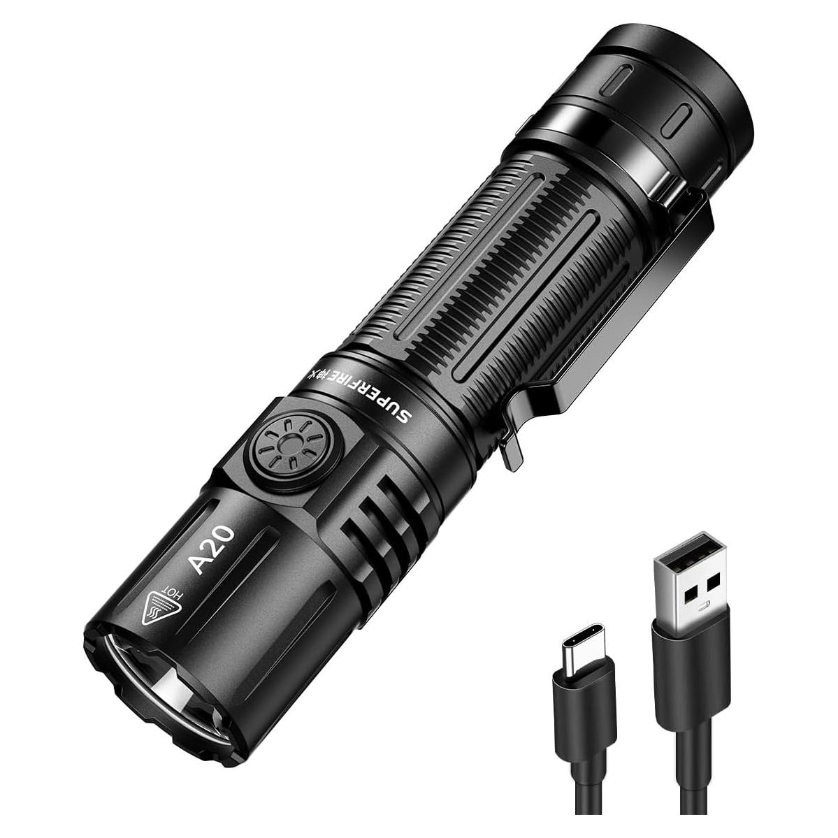 Linterna Recargable SuperFire X60-T 2000 Lúmenes IP44 6 Modos