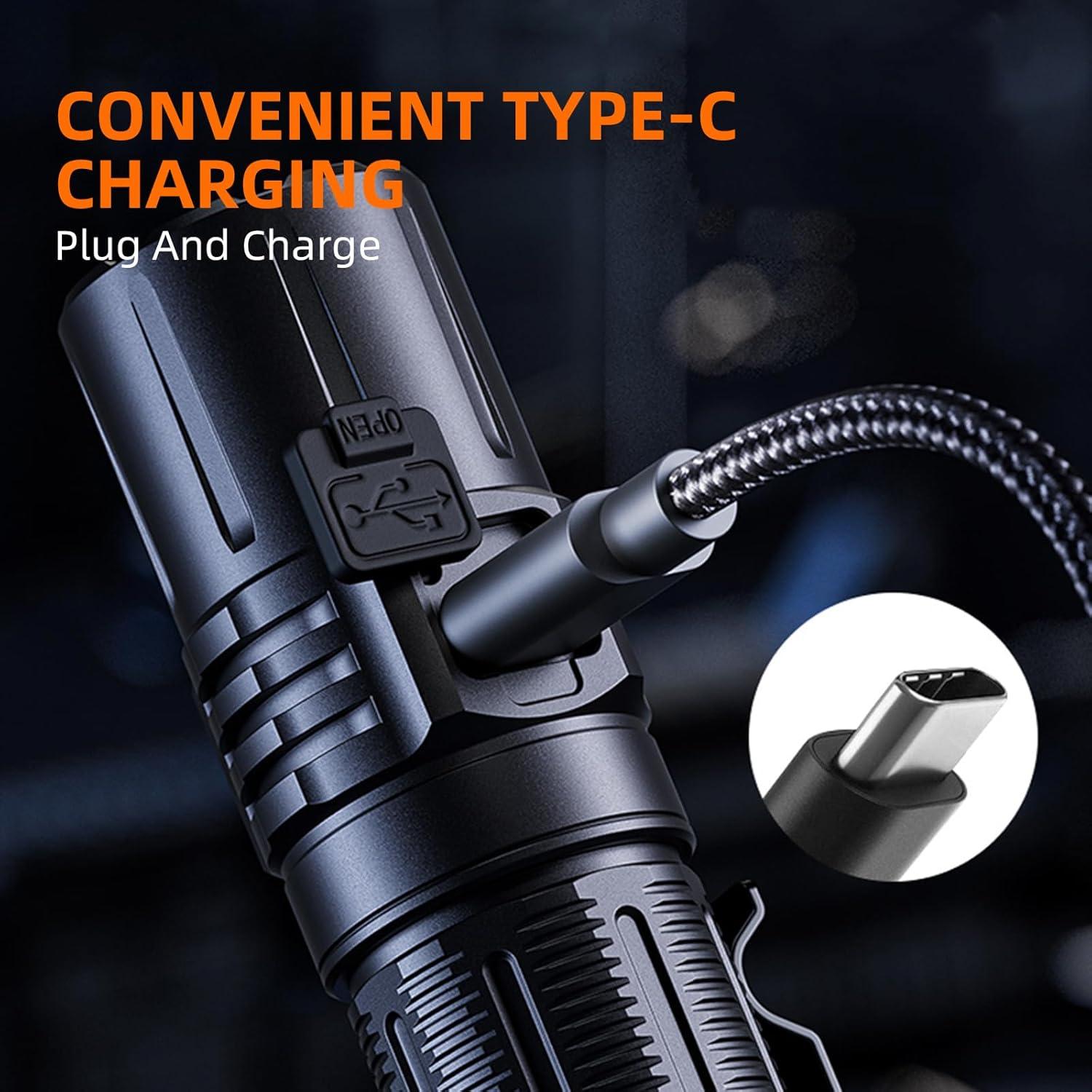 Linterna Recargable SuperFire X60-T 2000 Lúmenes IP44 6 Modos