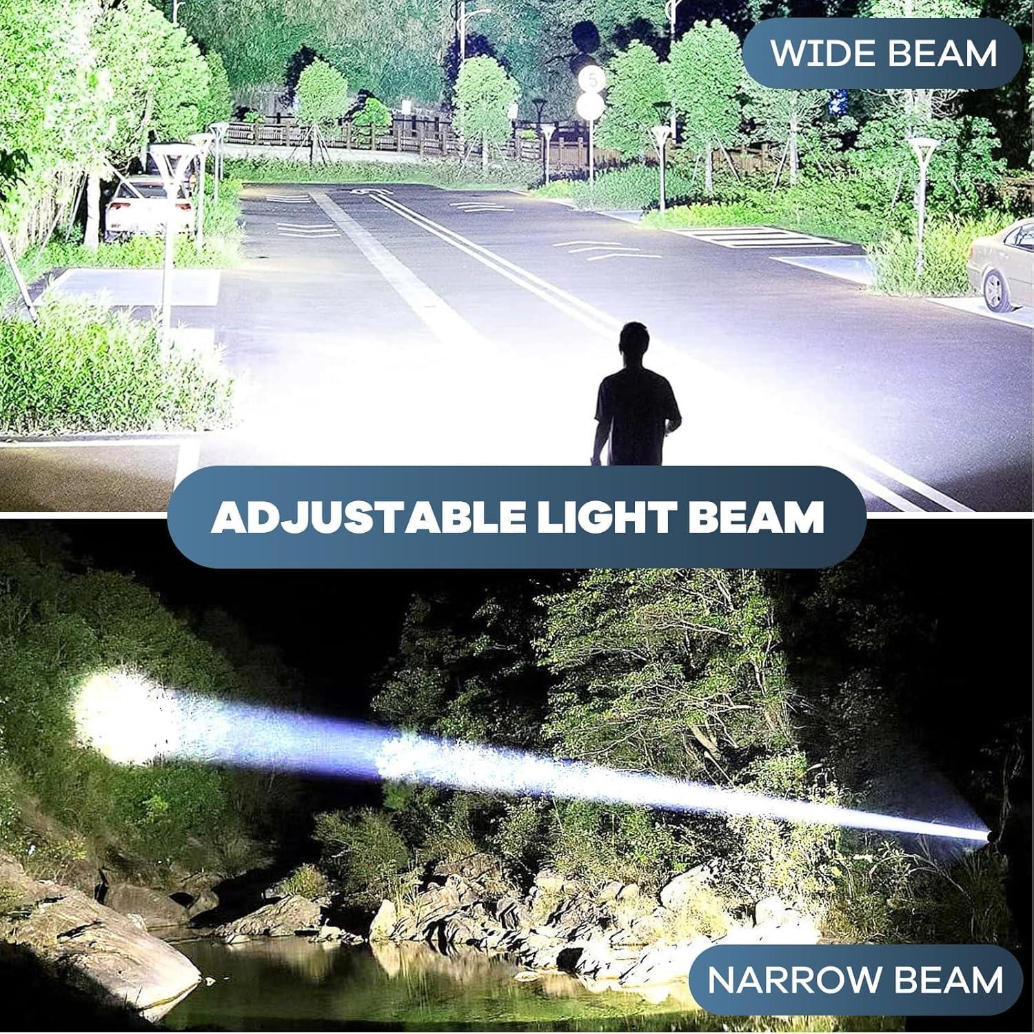 Linterna LED Recargable AURASEASON 90,000 Lumens IPX7 7 Modos