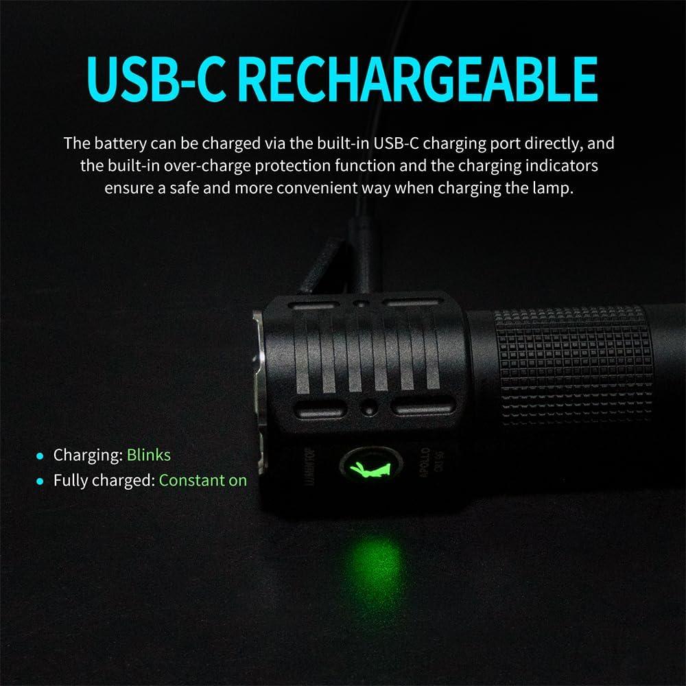 Linterna EDC LUMINPRO Apollo 1000 Lúmenes Recargable USB-C