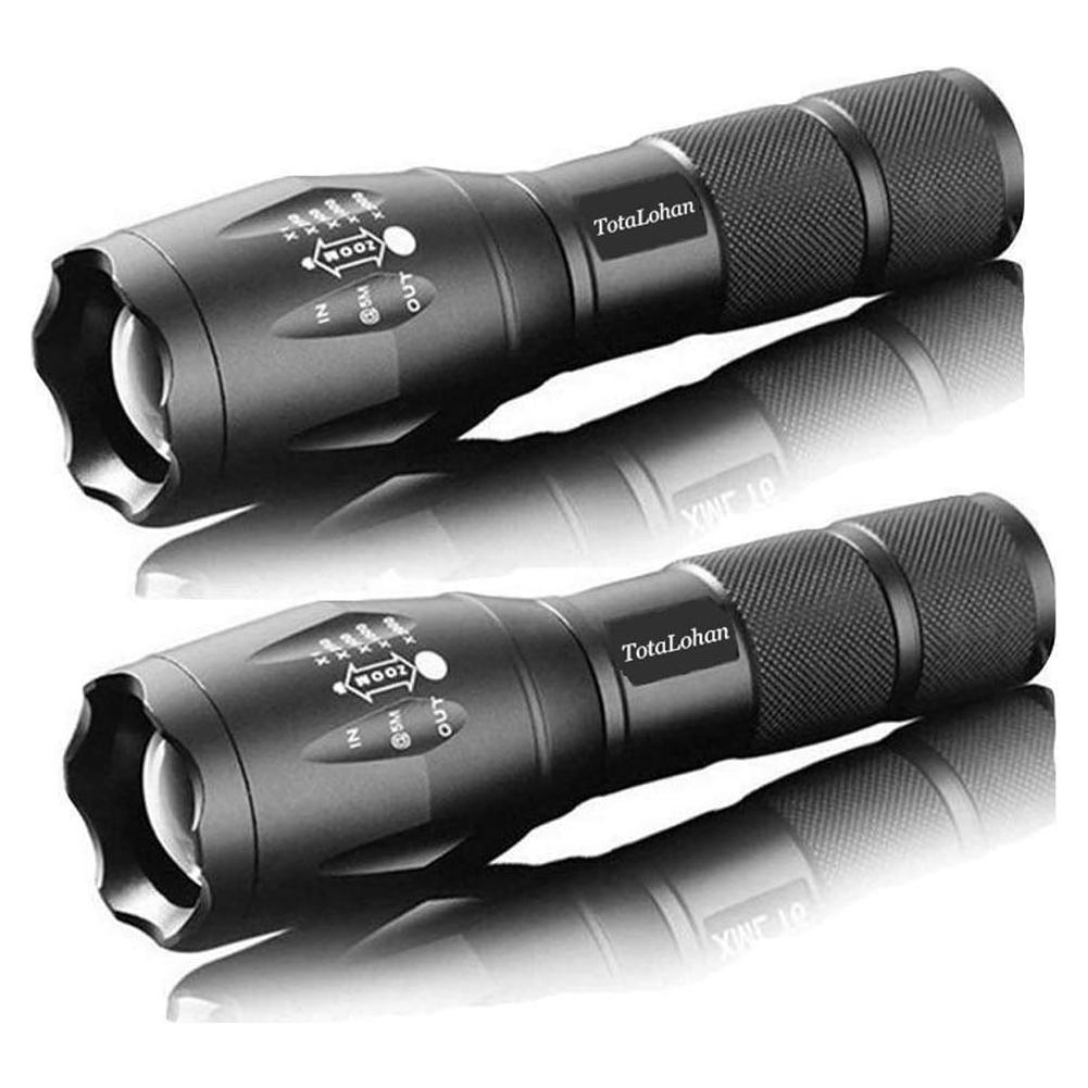 Linterna Táctica LED TotaLohan 2000 Lúmenes 2 Paquete
