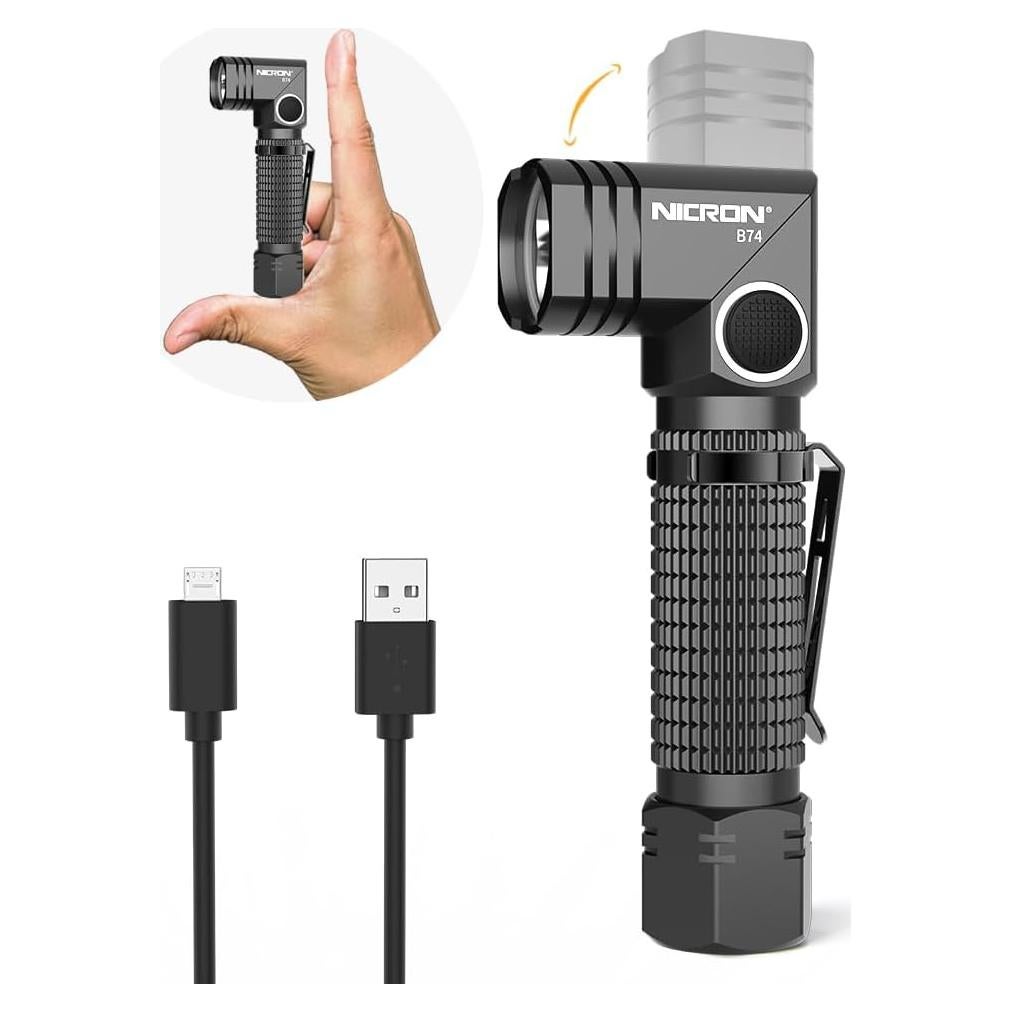 Linterna Recargable NICRON B74 700 Lúmenes IP65 5 Modos