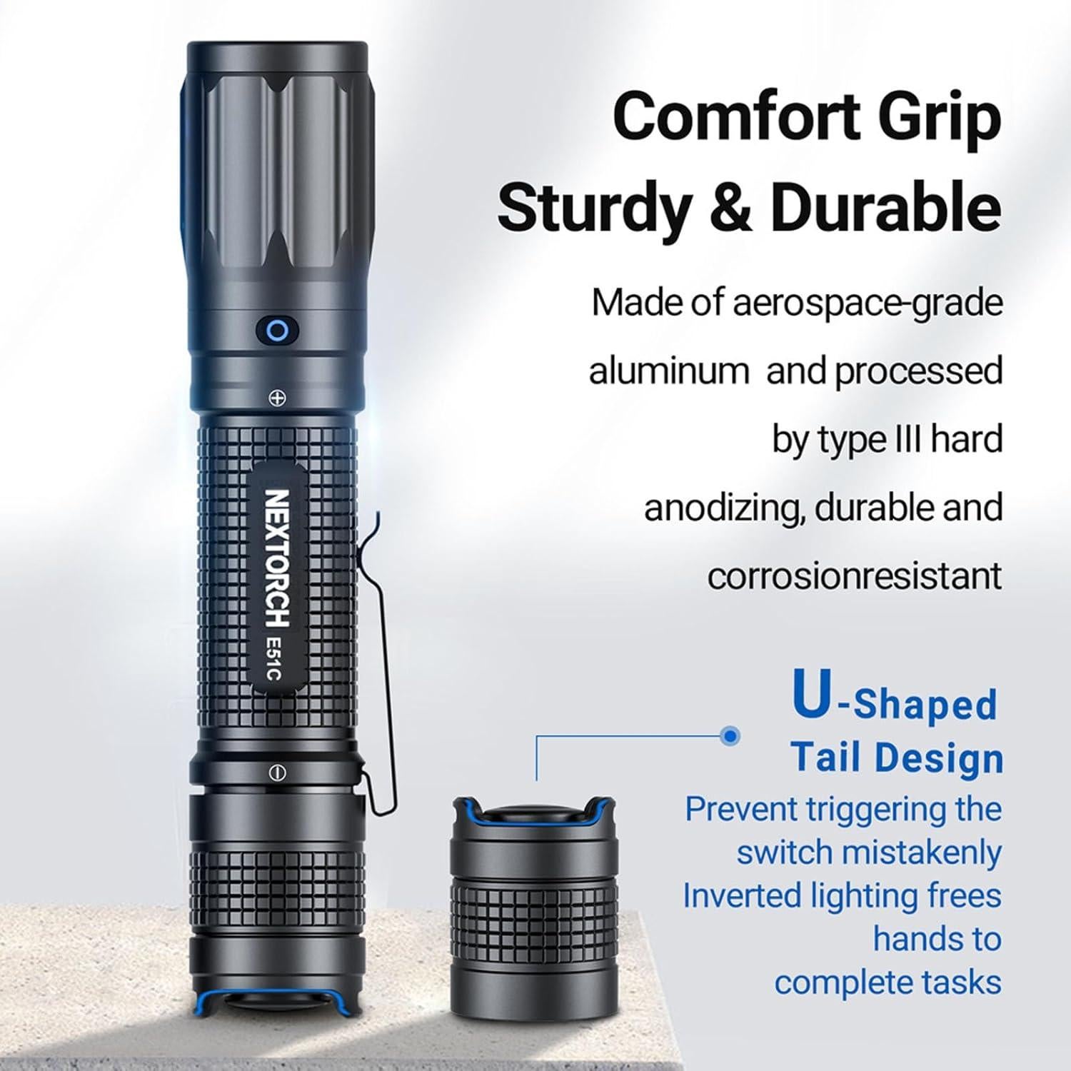 Linterna Recargable NEXTORCH E51C 1600 Lúmenes Impermeable