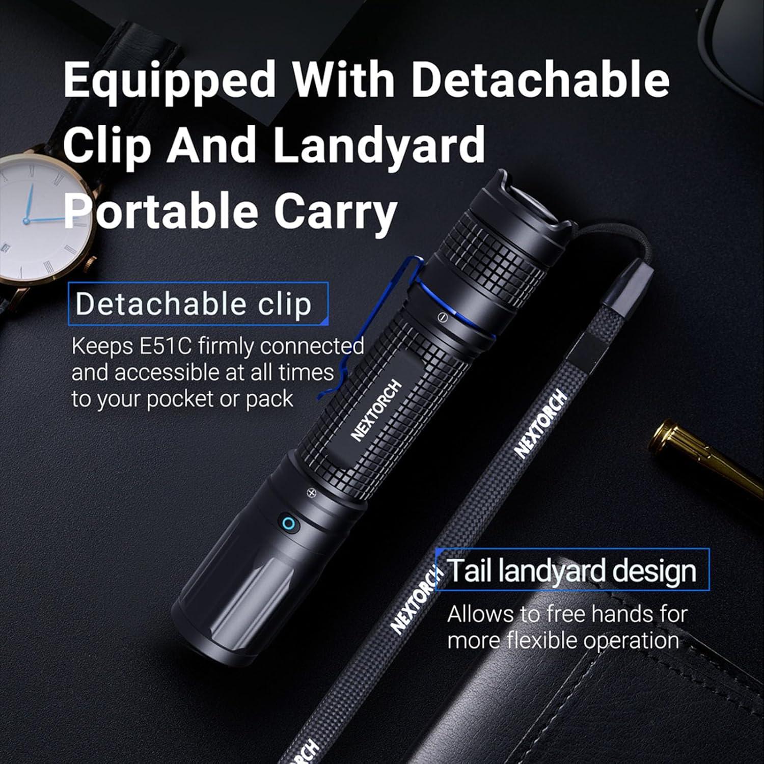 Linterna Recargable NEXTORCH E51C 1600 Lúmenes Impermeable